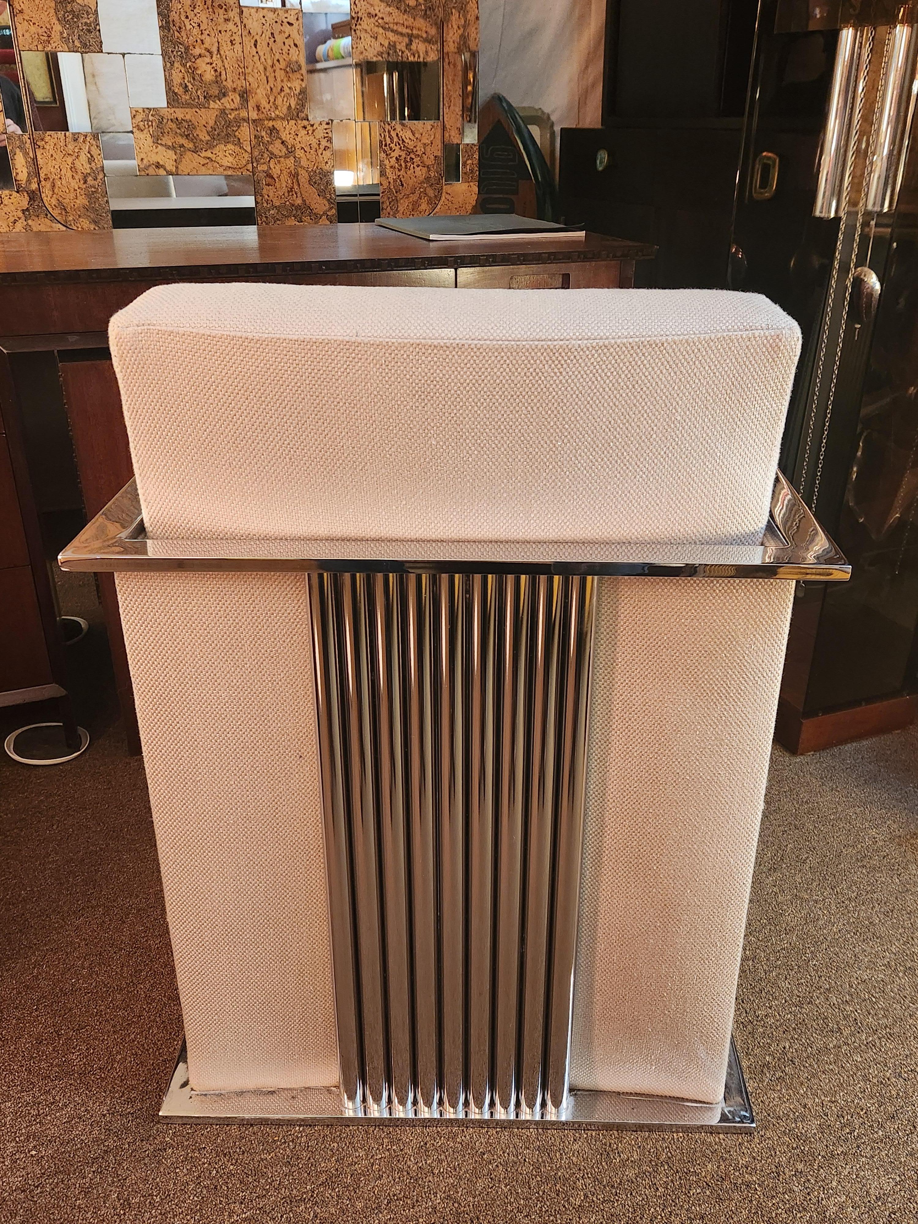 Silla de salón cúbica cromada Milo Baughman Thayer Coggin Años 1970 en venta 6