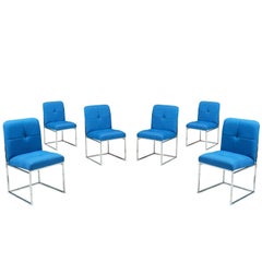 Milo Baughman Chrome Dining Chairs for Thayer Coggin Milo Baughman Chrome Dining Chairs for Thayer Coggin