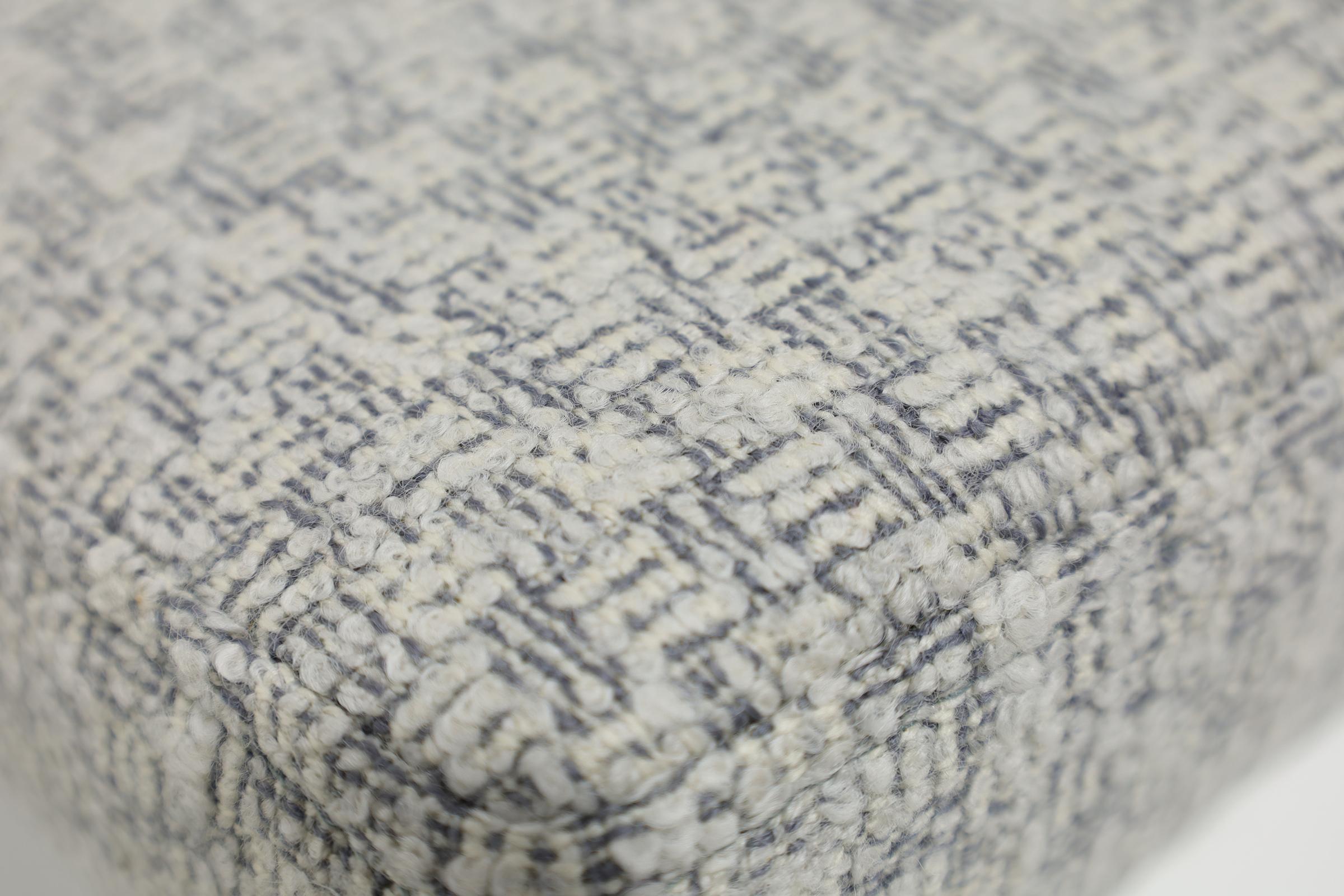 Milo Baughman Chrome Dining Chairs in Holly Hunt Wool In Excellent Condition For Sale In Dallas, TX