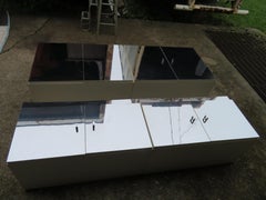 Baughman Style Chrome Floating Bar Cabinets Credenza Mid-Century Modern Founders