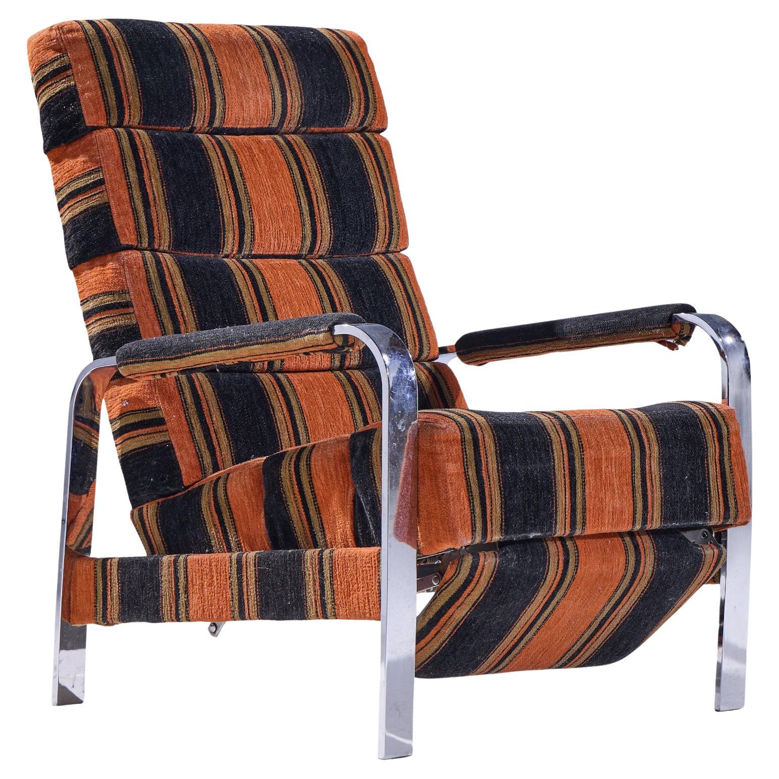 Milo Baughman Chrome Recliner