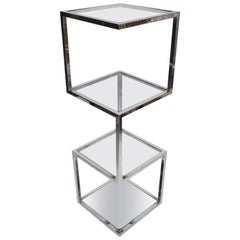 Etagère tour sculpturale chromée Milo Baughman