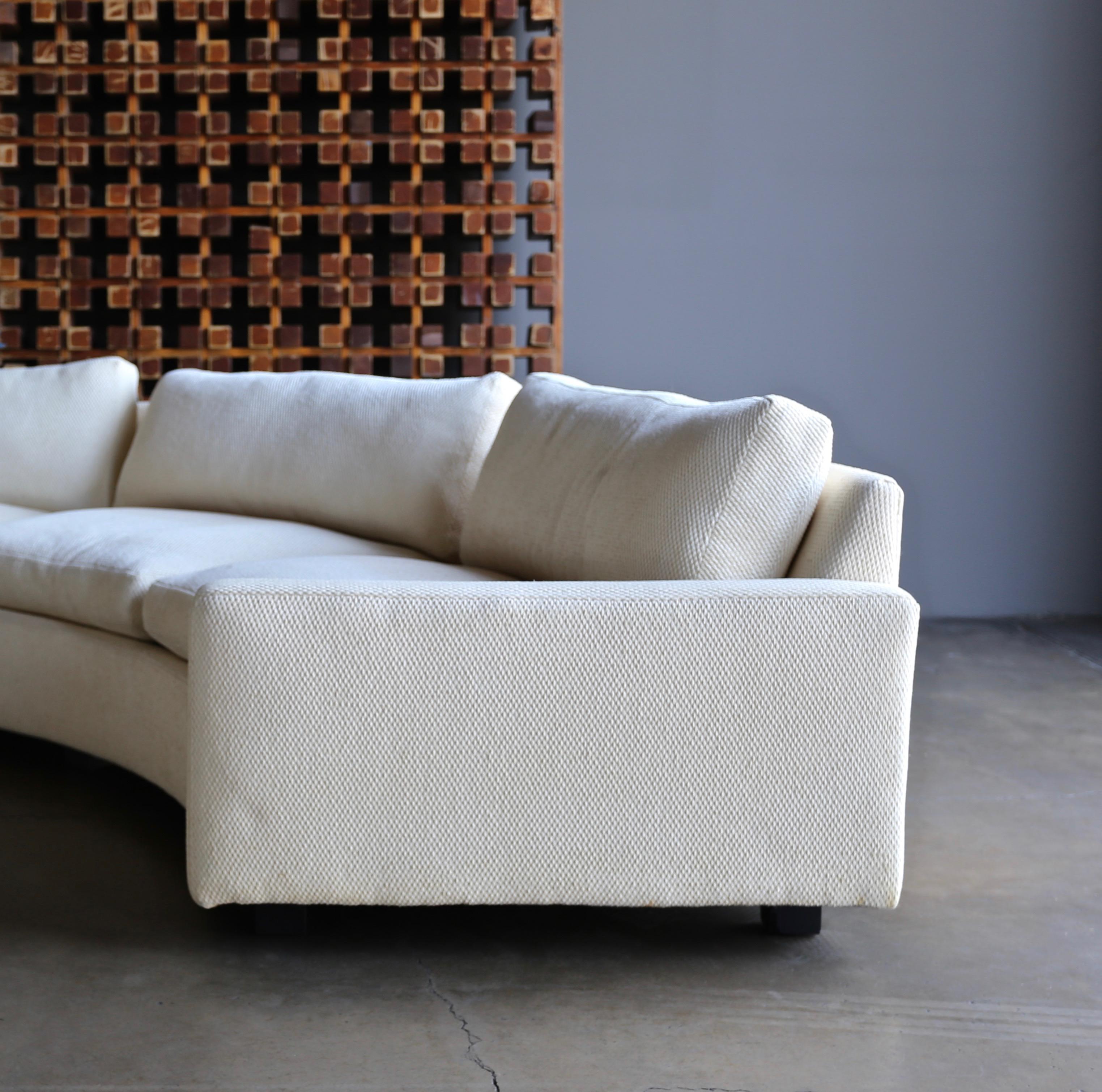 Milo Baughman Circular Sectional Sofa for Thayer Coggin, circa 1975 at