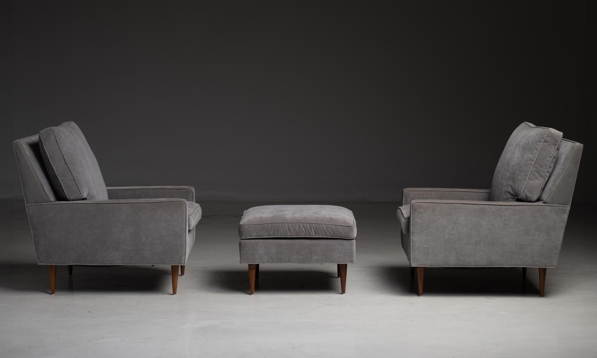 Mid-Century Modern Milo Baughman Club Chairs, America circa 1960 For Sale