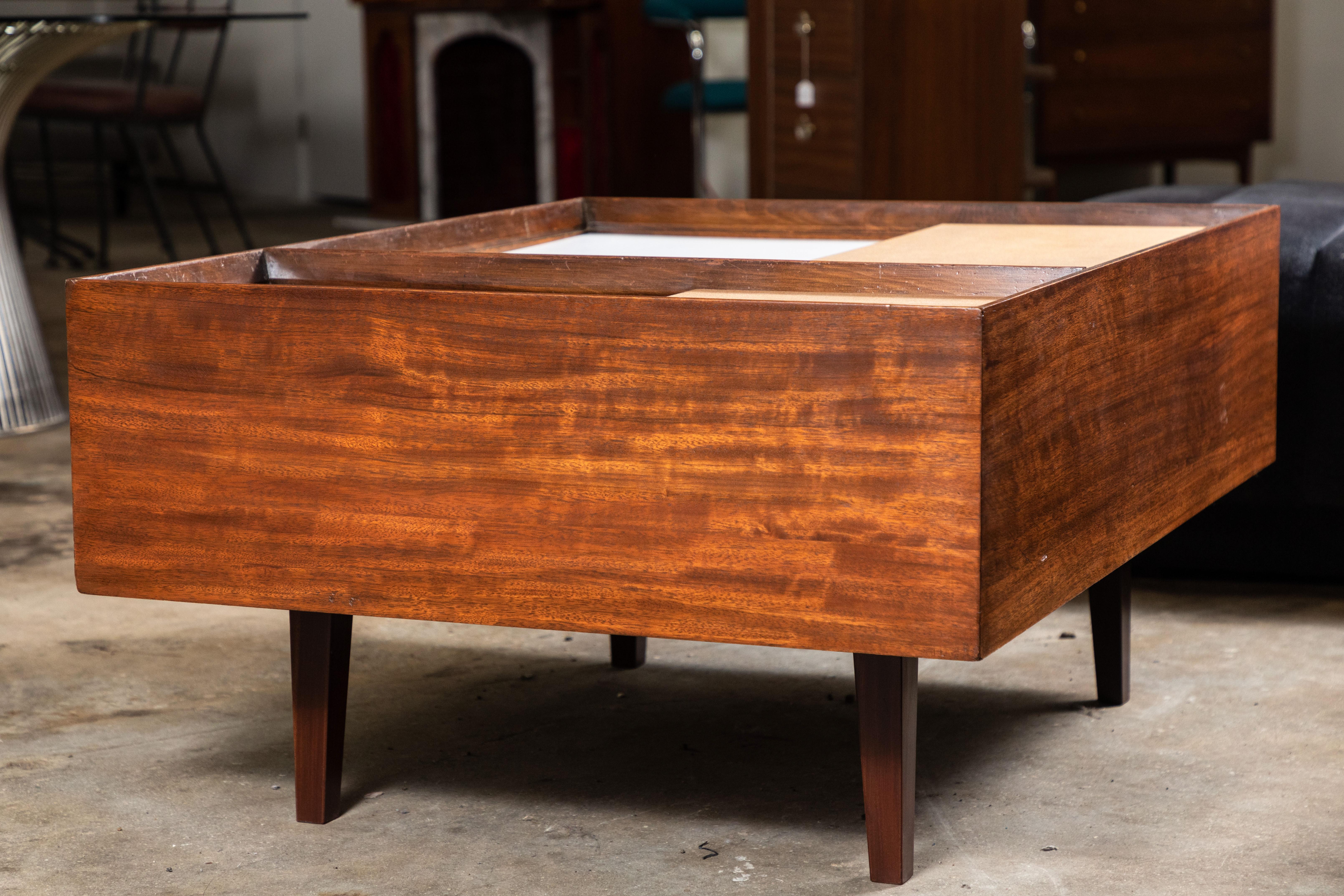 Milo Baughman Coffee Table in Exotic Mindoro Wood for Drexel For Sale 4