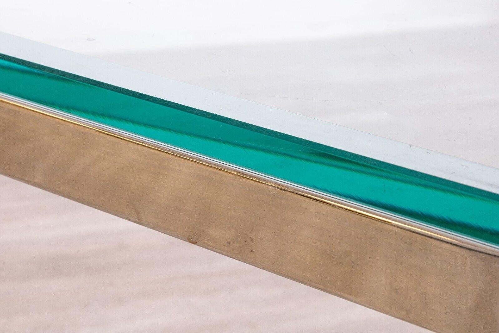 Milo Baughman Contemporary Modern Rectangular Chrome and Glass Coffee Table 1
