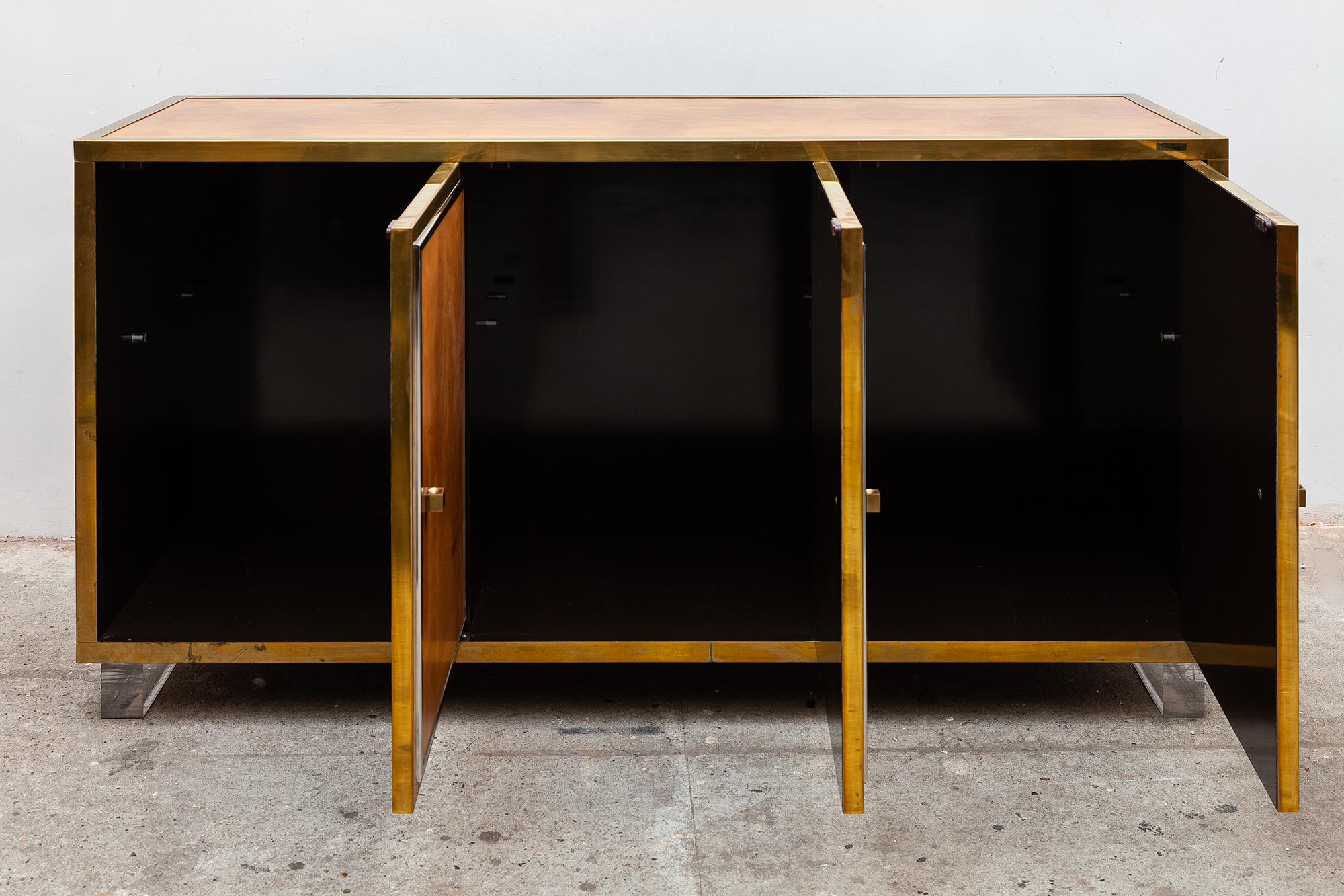 French Milo Baughman Style Credenza or Sideboard, 1970s