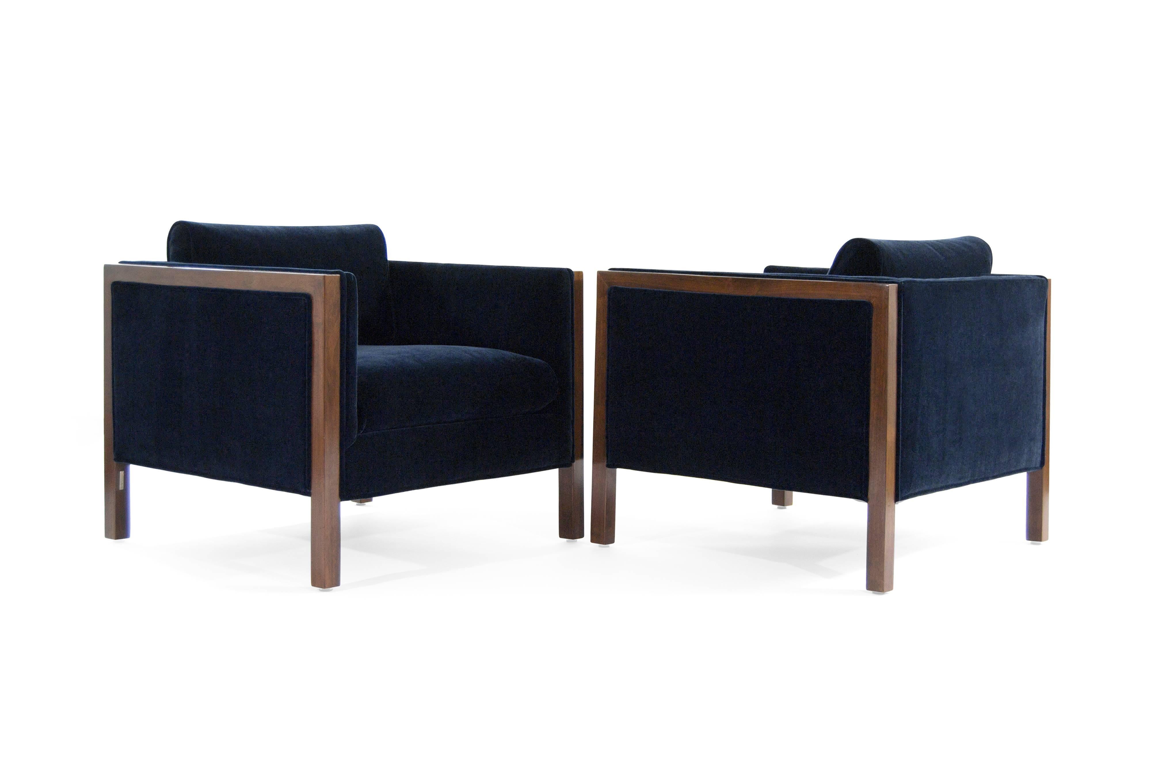 American Milo Baughman Cube Lounge Chairs