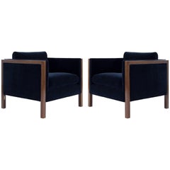 Milo Baughman Cube Lounge Chairs