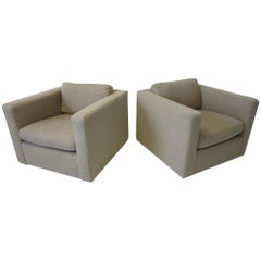 Milo Baughman Cube Lounge Chairs for Thayer Coggin