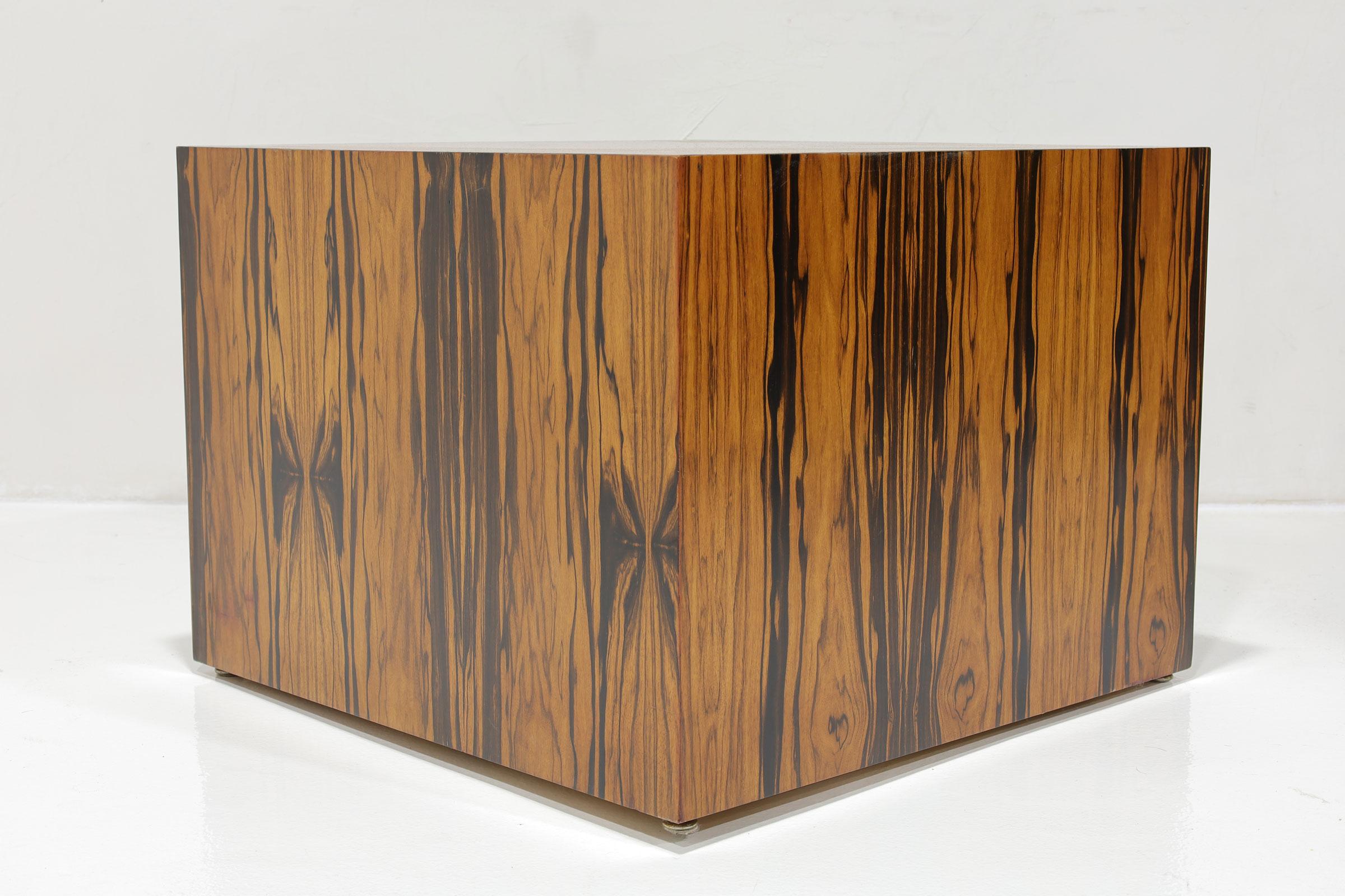 American Milo Baughman Cube Side or End Table in Rosewood For Sale