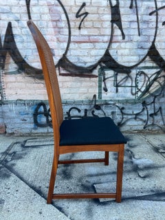Milo Baughman Curved Cane Back Dining Chair