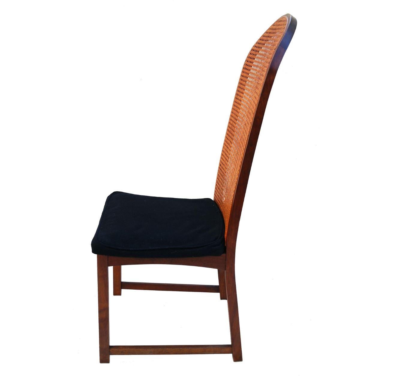 Milo Baughman curved cane back dining or side chair.
If you are in the New Jersey, New York City Metro Area, please contact us with your delivery zipcode, as we may be able to deliver curbside for less than the calculated White Glove rates shown.