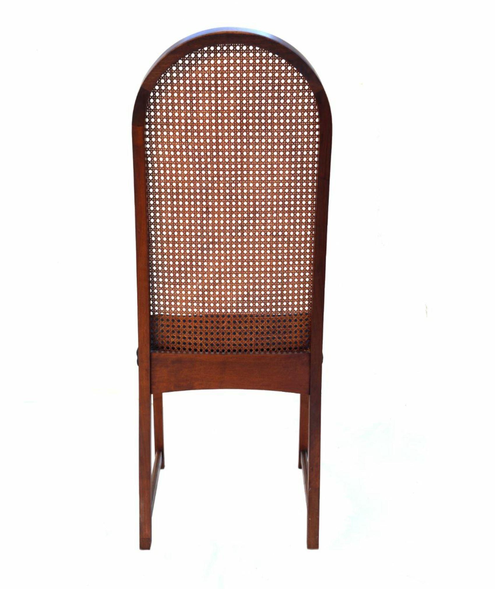 American Milo Baughman Curved Cane Back Dining Room Side Chair For Sale