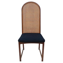 Retro Milo Baughman Curved Cane Back Dining Room Side Chair