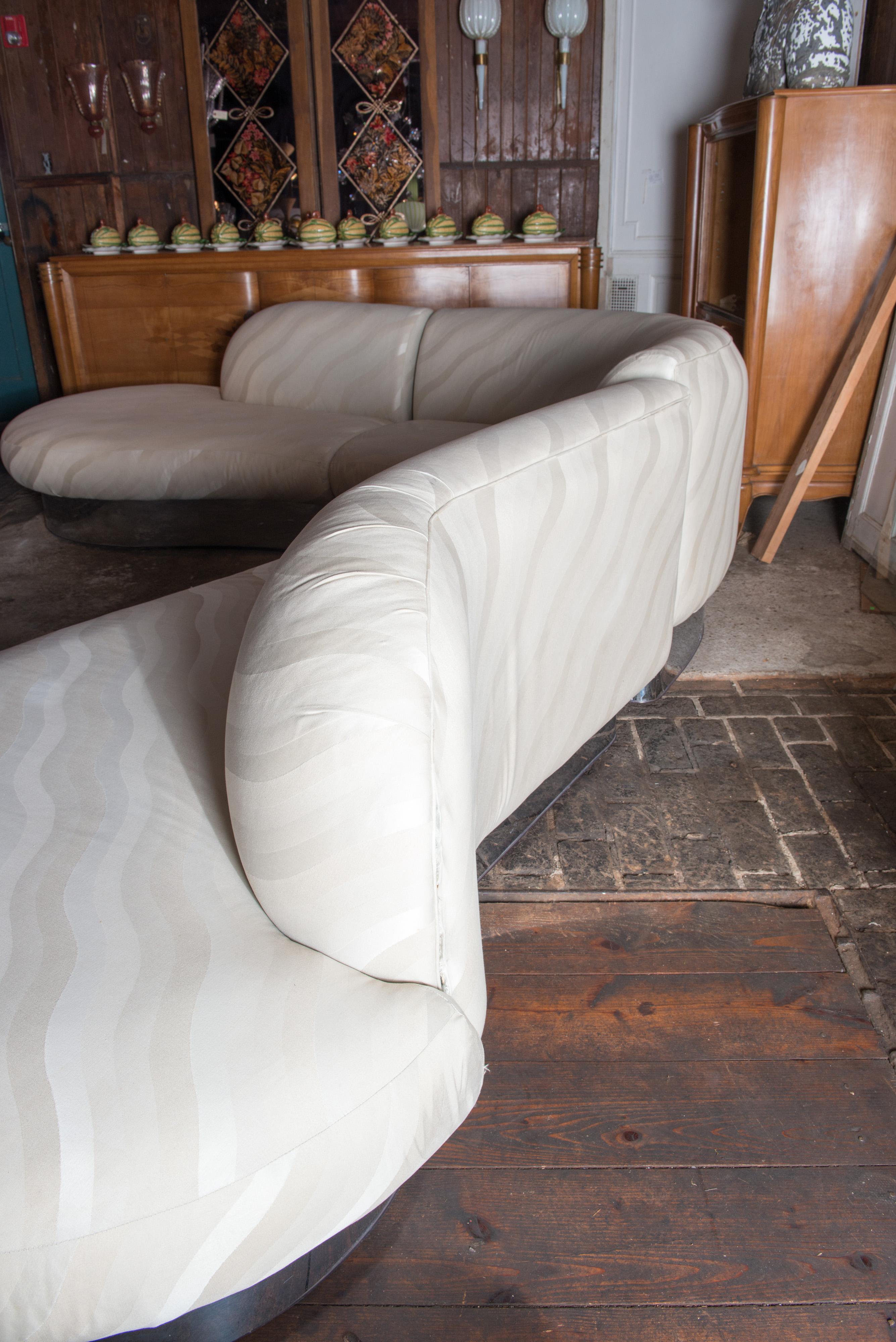 Milo Baughman Curved Sectional Sofa 2