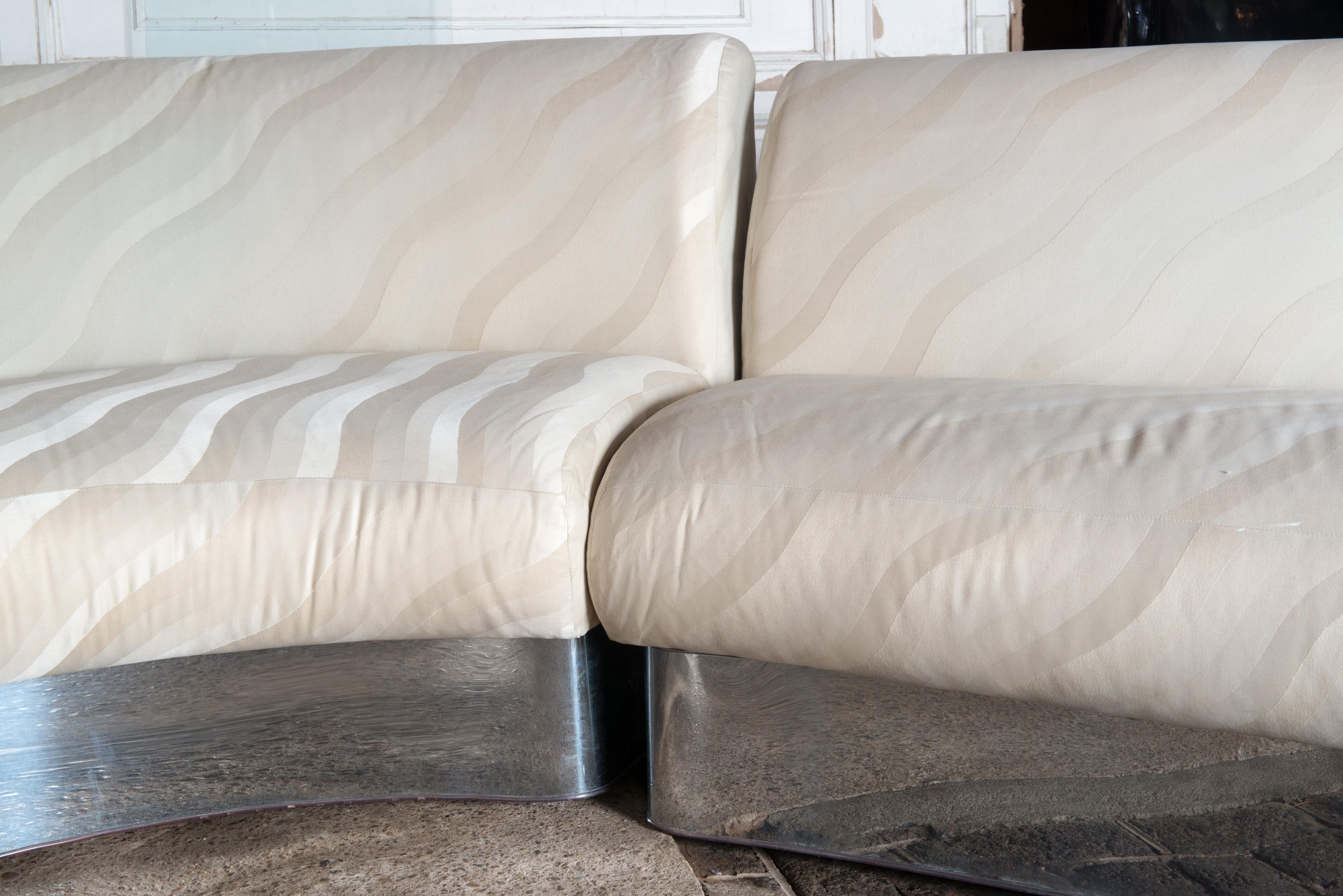 Late 20th Century Milo Baughman Curved Sectional Sofa
