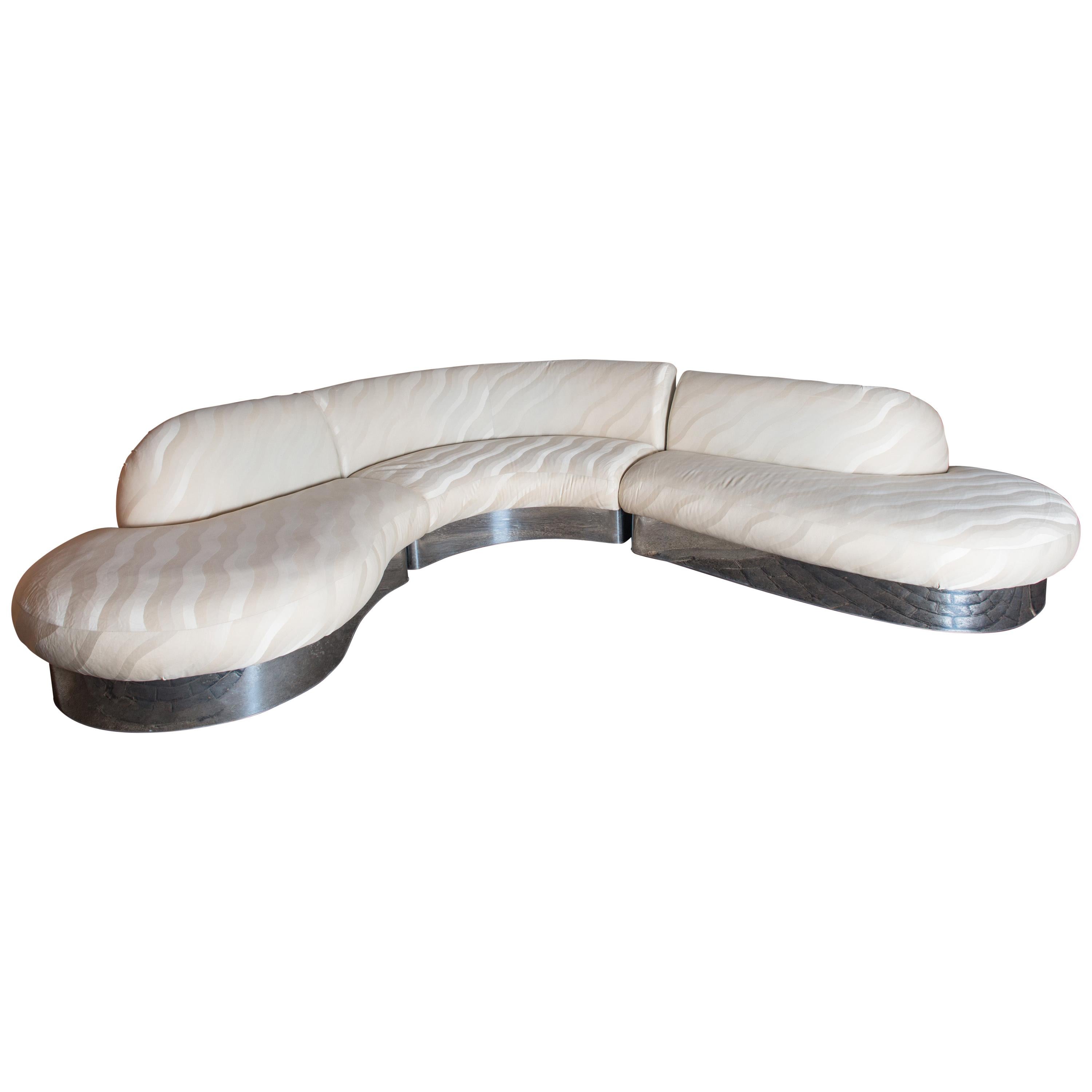 Milo Baughman Curved Sectional Sofa