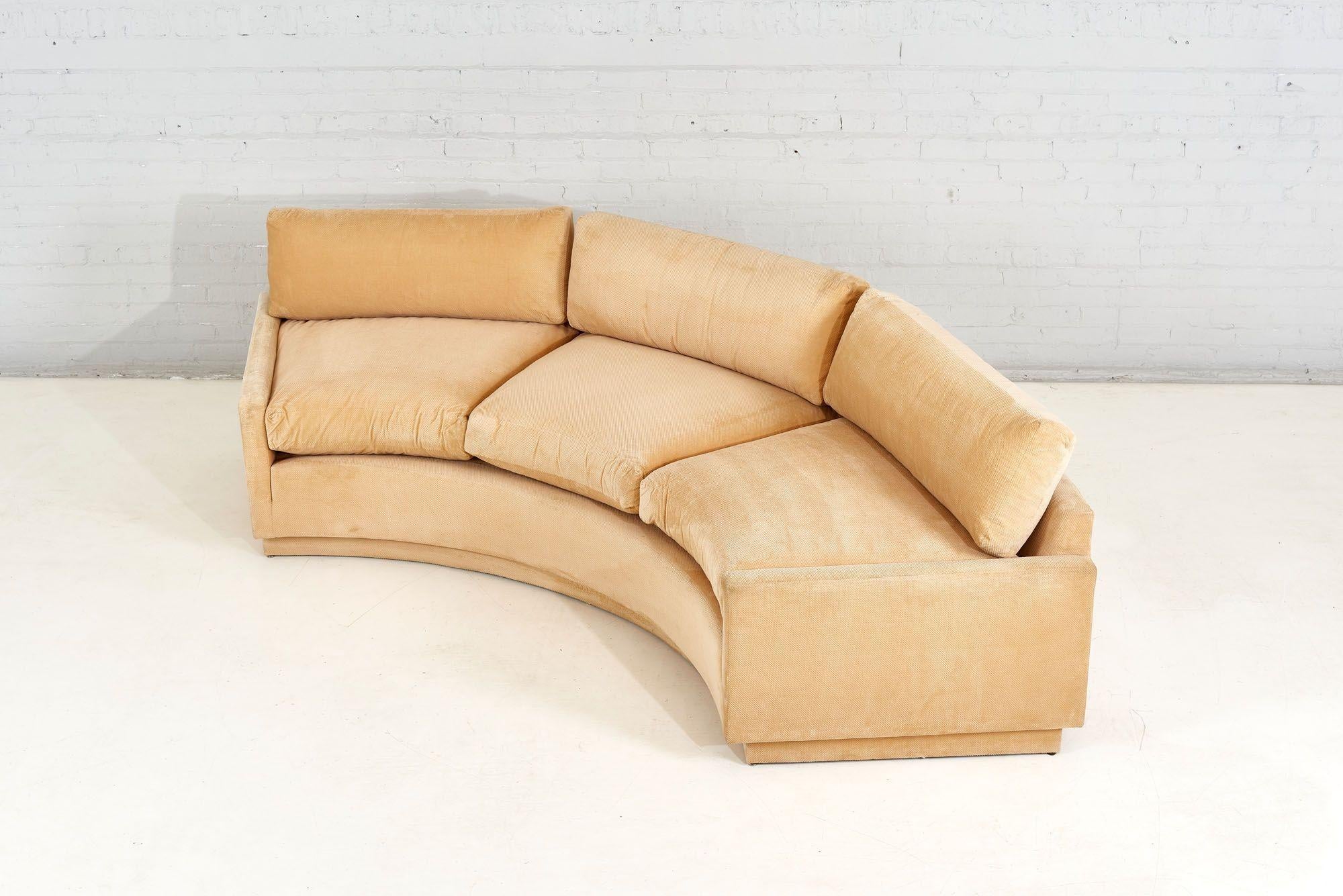 Late 20th Century Milo Baughman Curved Sofa, 1970
