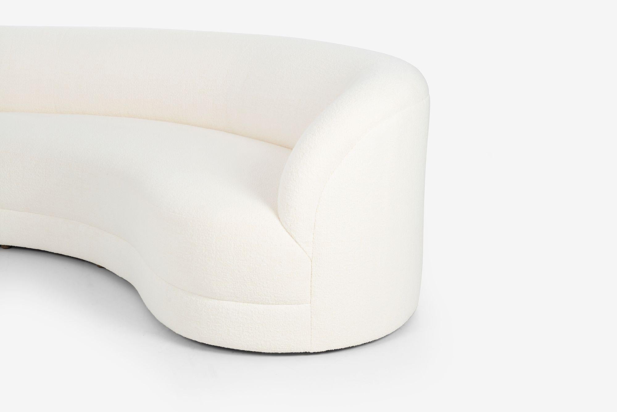 Curved Sofa for Directional in the Style of Milo Baughman For Sale 5