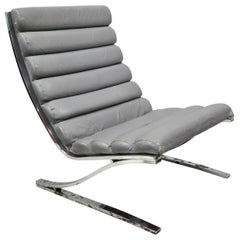 George Mulhauser Design Institute America DIA Lounge Clubsessel aus verchromtem Leder