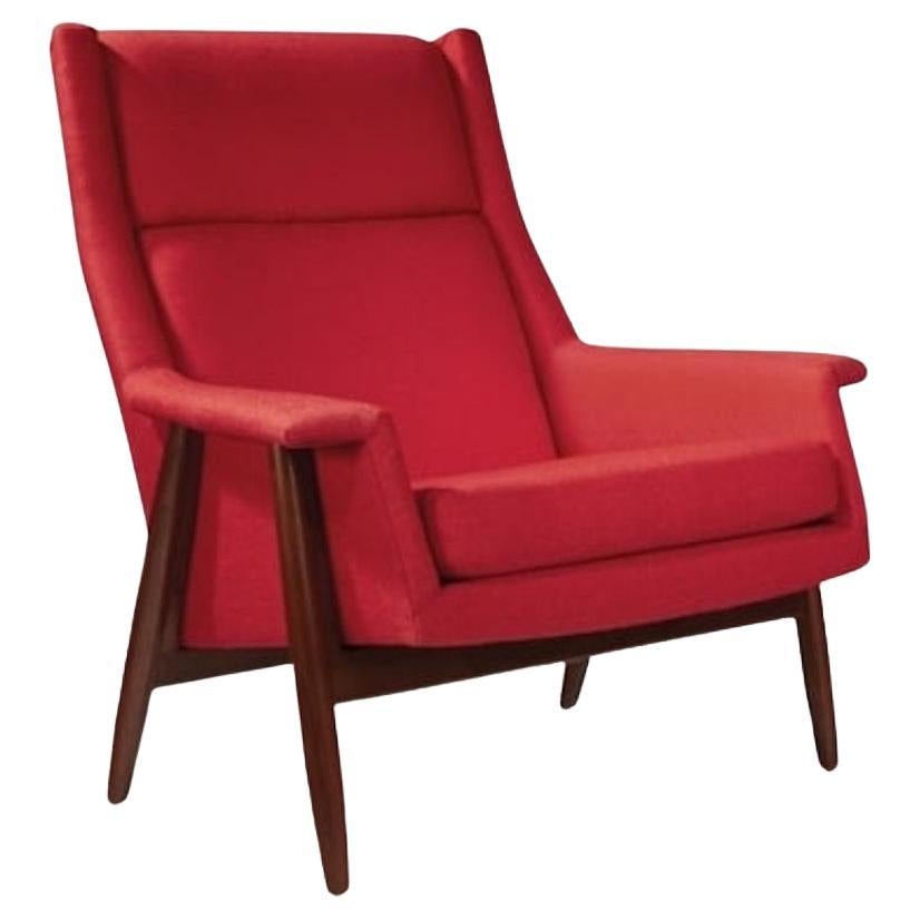Milo Baughman Designed Laid Back Lounge Chair For Sale