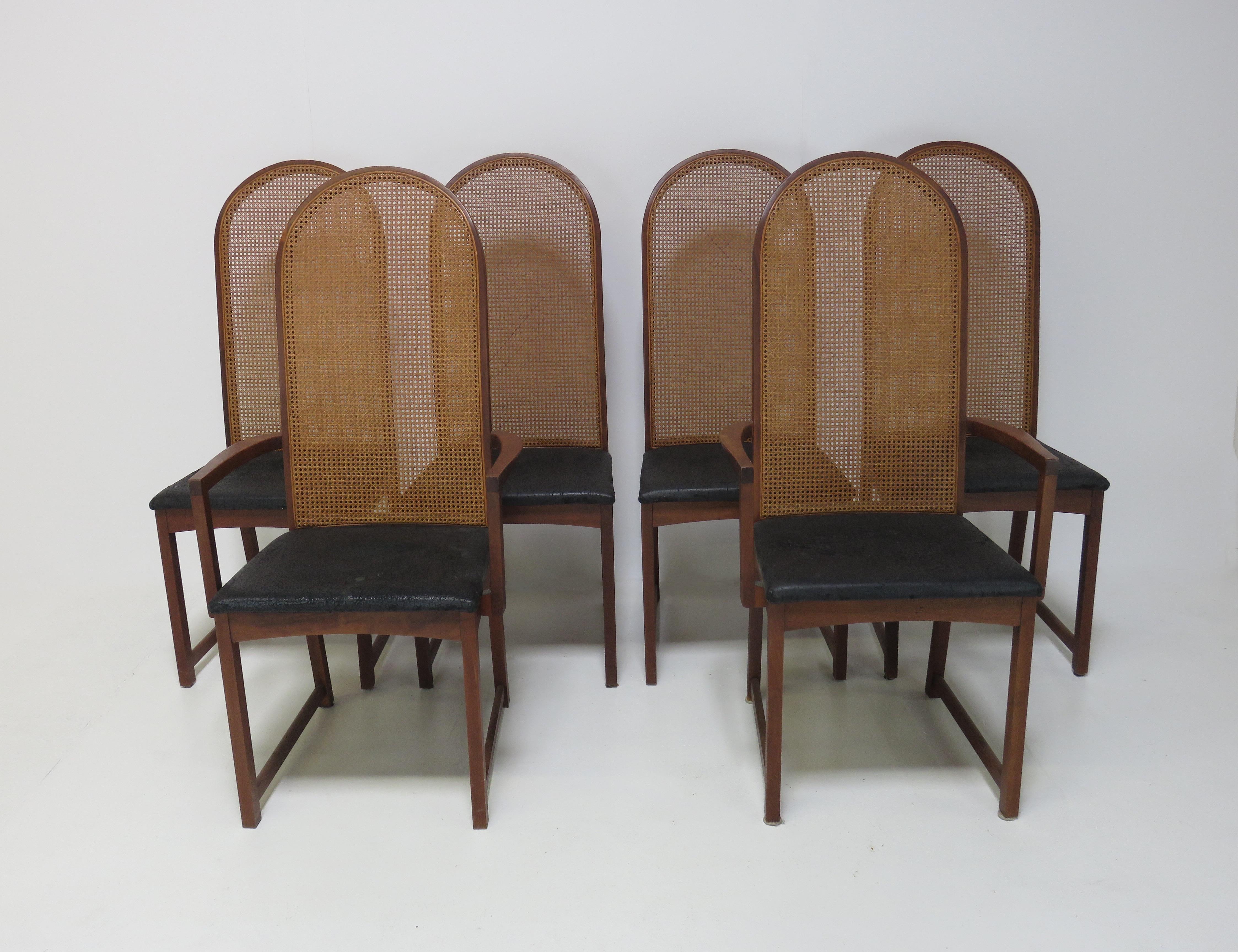 Mid-Century Modern Chaises de salle à manger Milo Baughman en vente