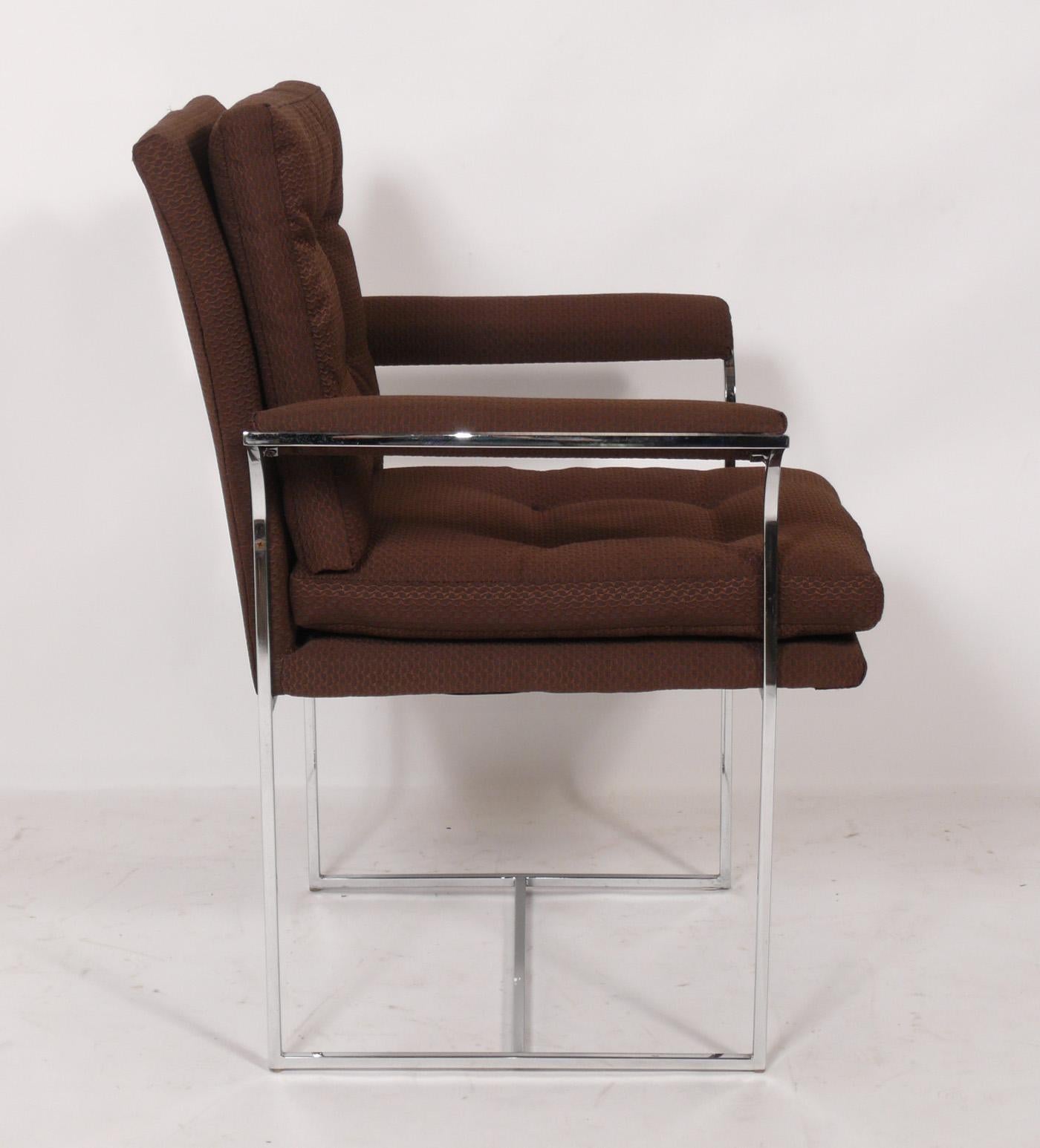 Mid-Century Modern 6 Chrome Mid Century Dining Chairs For Sale