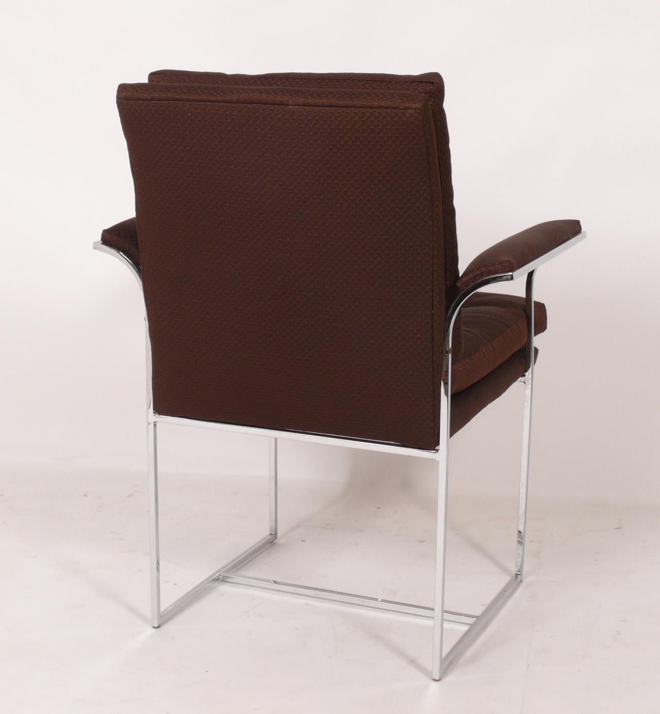 American 6 Chrome Mid Century Dining Chairs For Sale