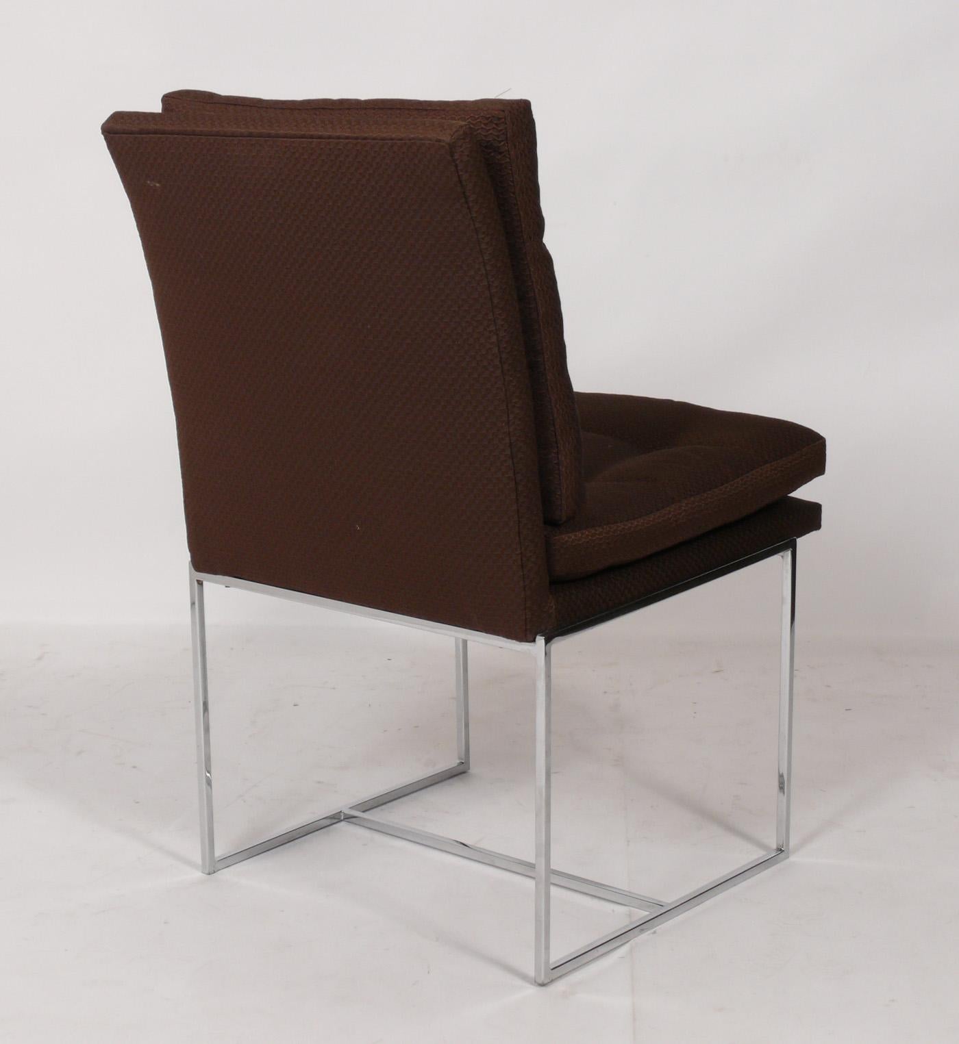 Mid-20th Century 6 Chrome Mid Century Dining Chairs For Sale