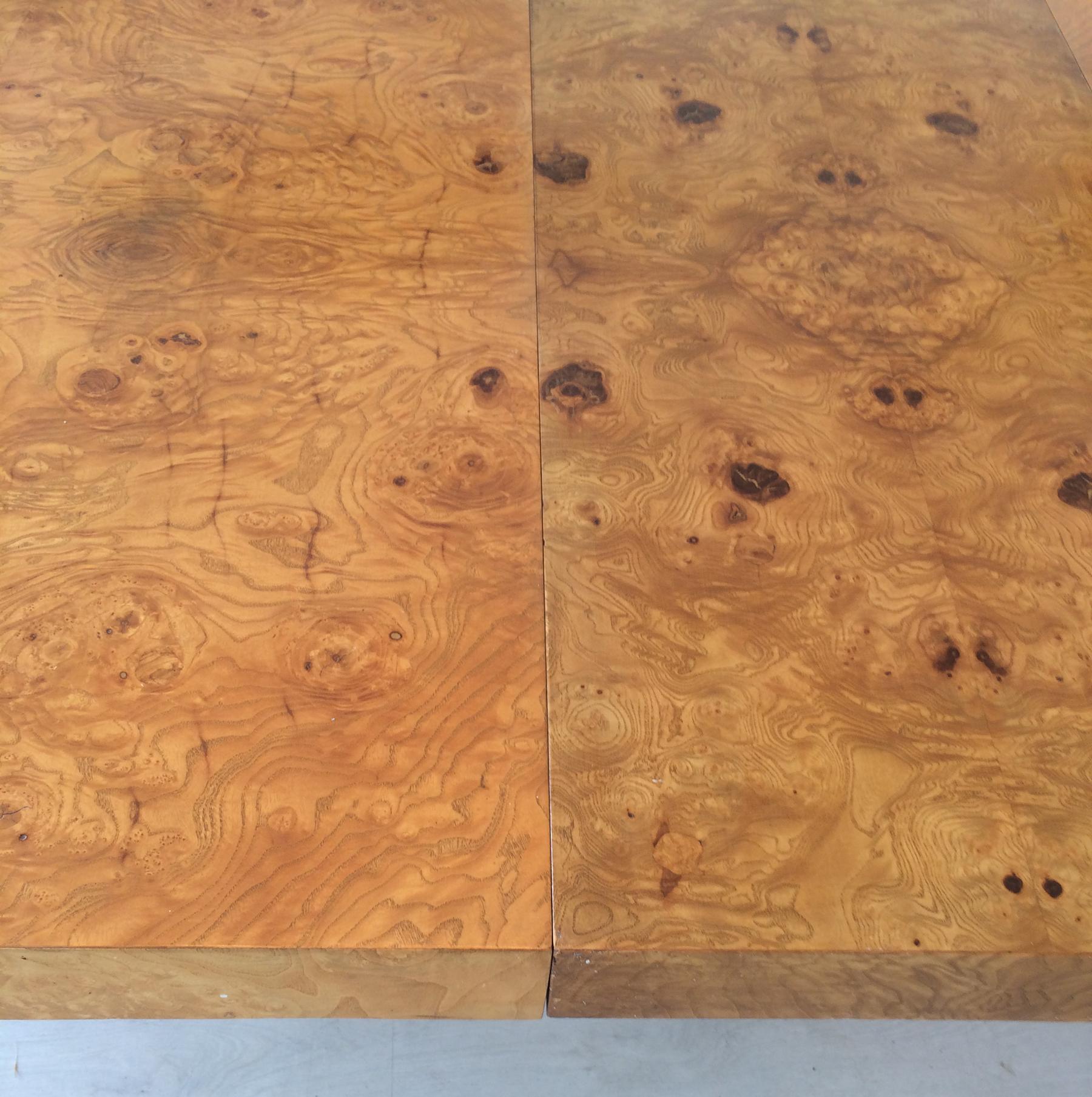 Milo Baughman Dining Room Burl Wood Table 4
