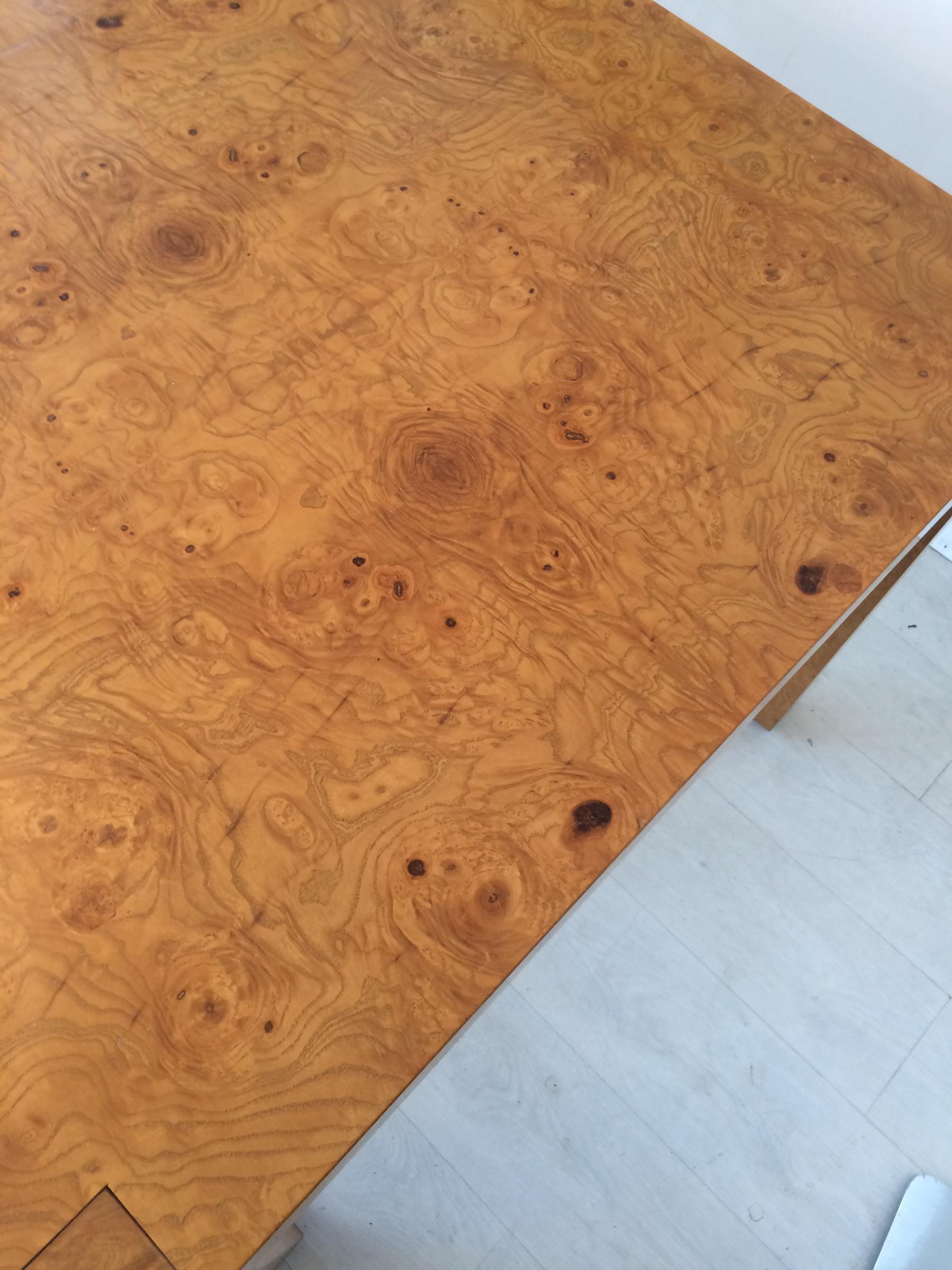 Milo Baughman Dining Room Burl Wood Table 2