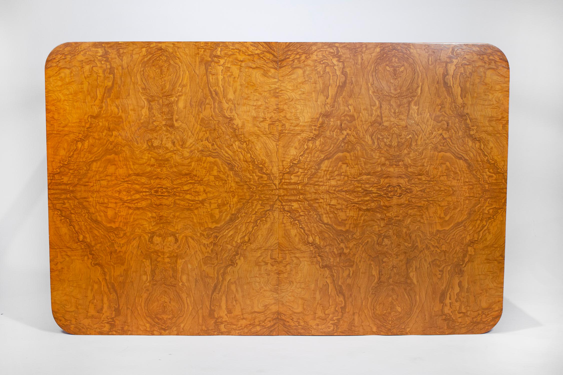 Milo Baughman Dining Table for Thayer Coggin in Olive Burl Wood, 1960s 3