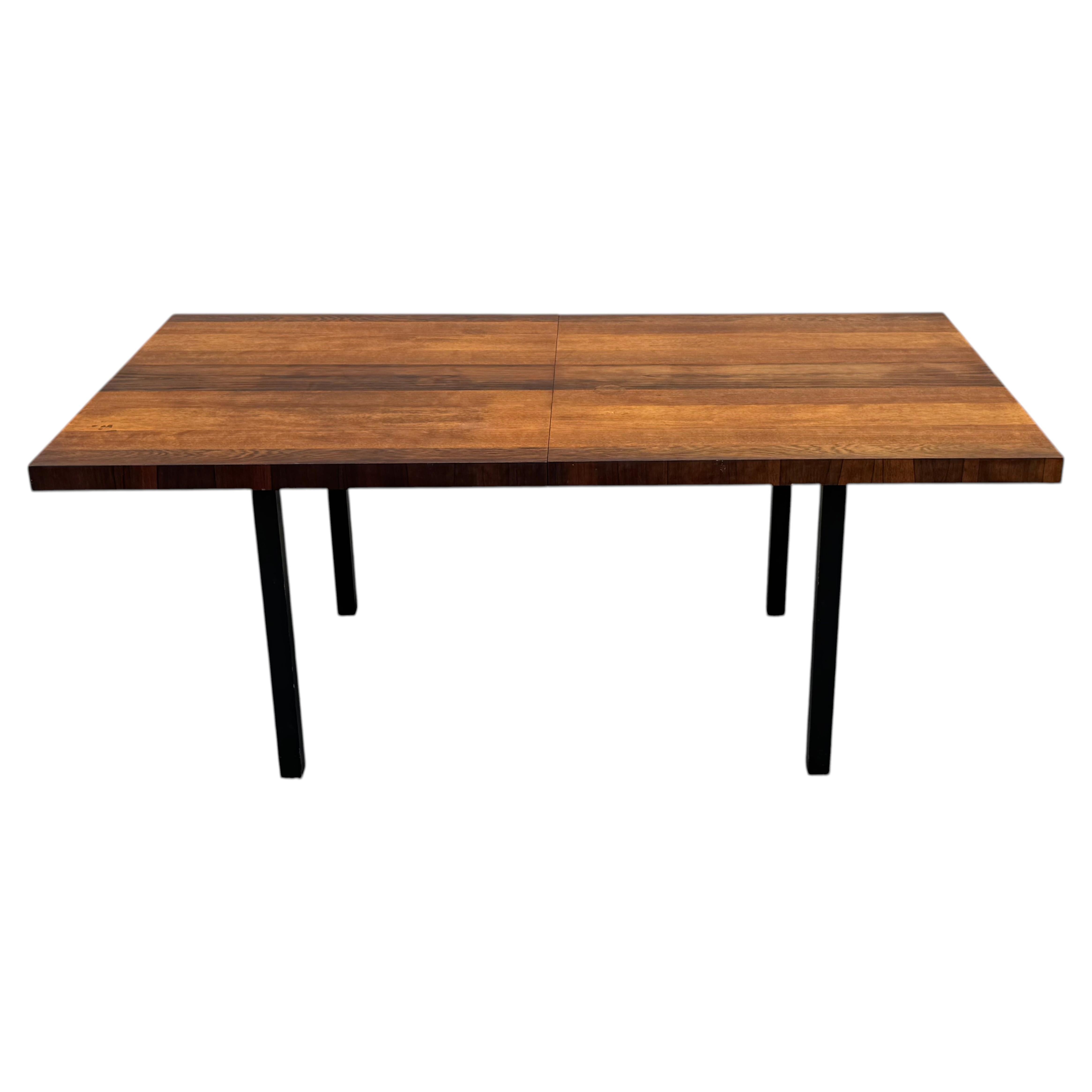 Milo Baughman - Directional Striped Exotic Mix Wood Dining Table - 2b Refinished For Sale