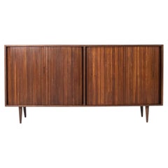 Milo Baughman Double Tambour Door Credenza for Glenn of CA