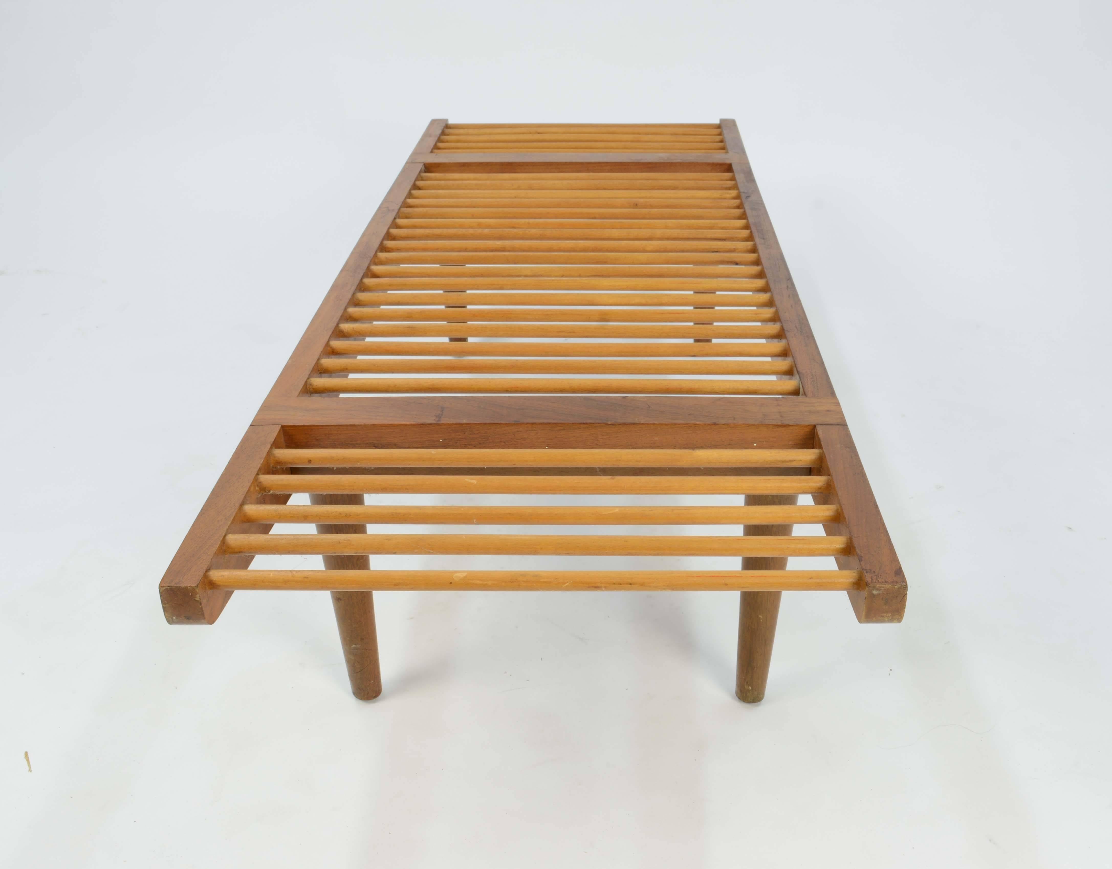 Maple Milo Baughman Dowel Bench and Coffee Table for Glenn of California, 1950