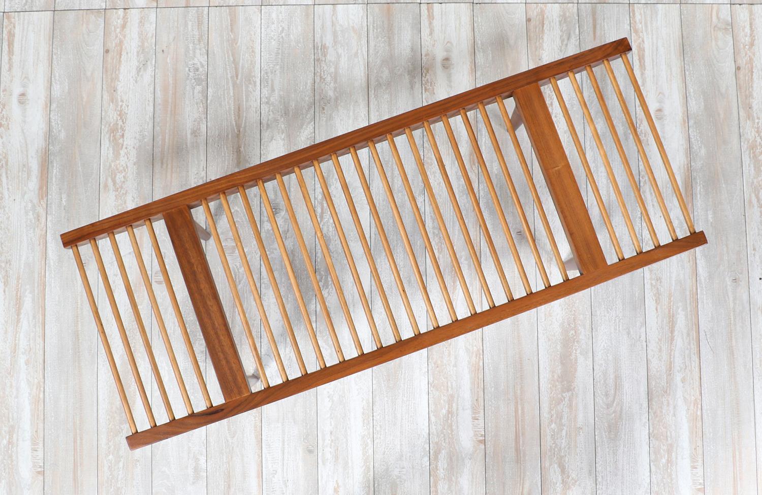 American Milo Baughman Dowel Bench for Glenn of California