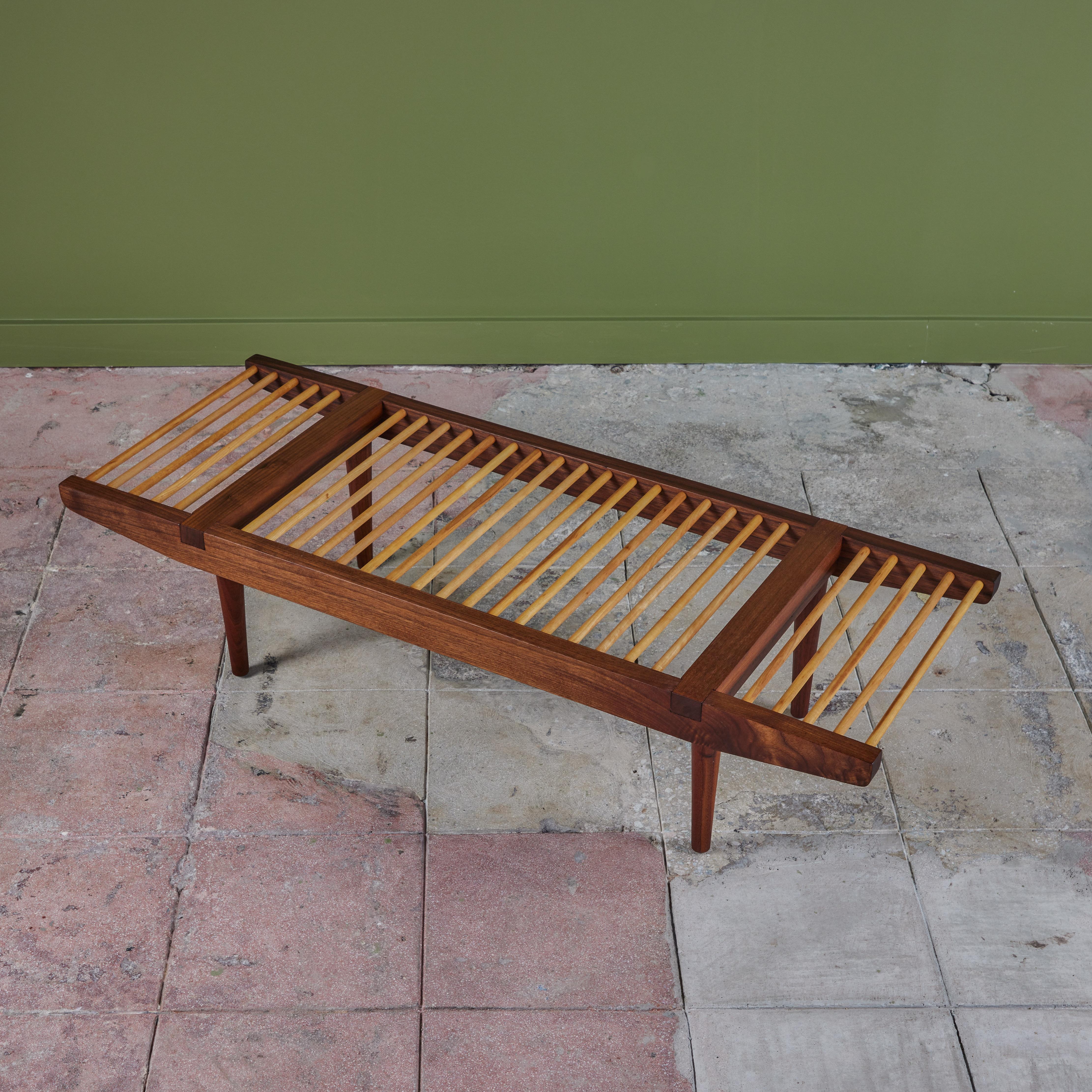 Milo Baughman Dowel Bench for Glenn of California In Excellent Condition In Los Angeles, CA