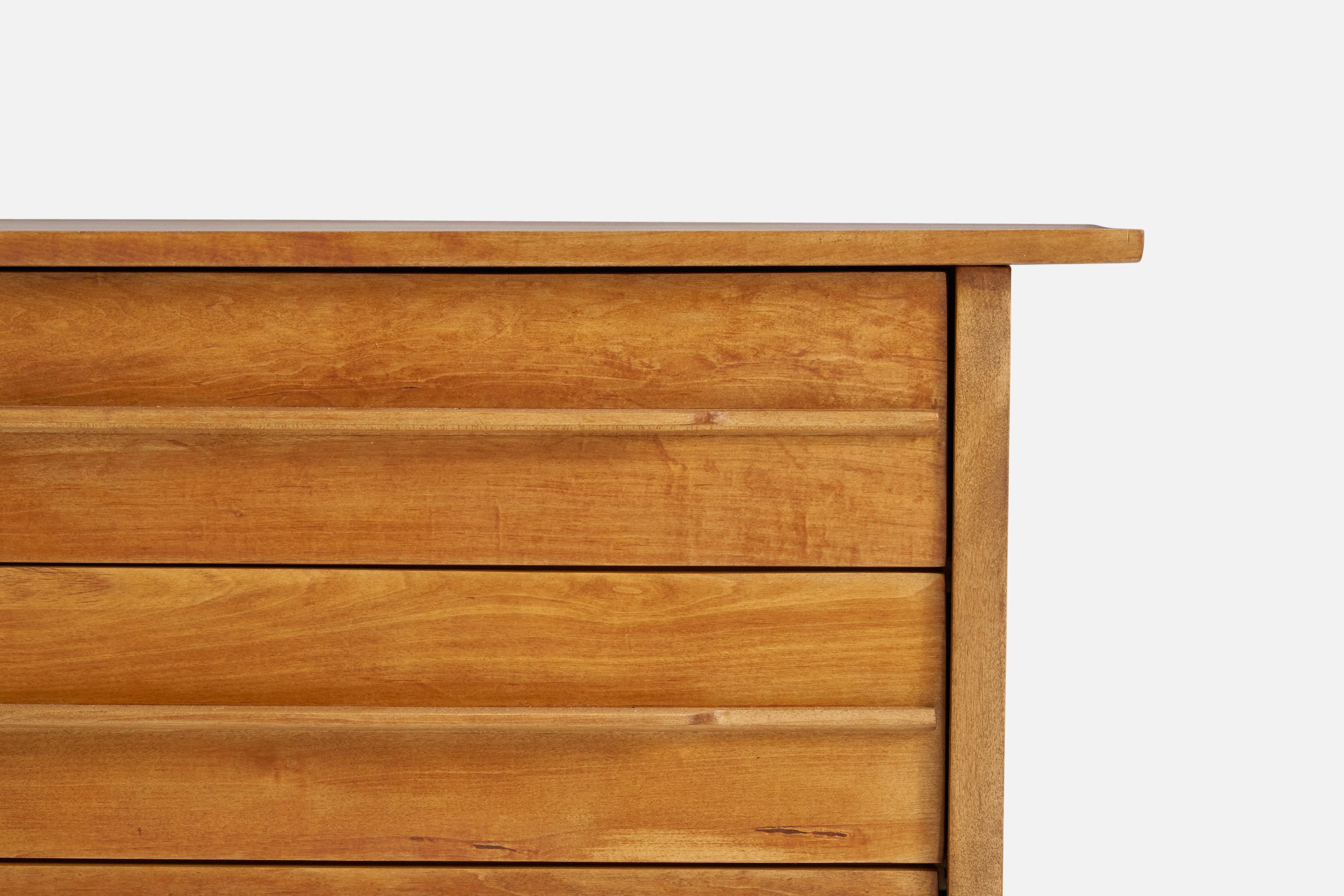 Milo Baughman, Dresser, Maple, USA, 1950s In Good Condition For Sale In High Point, NC
