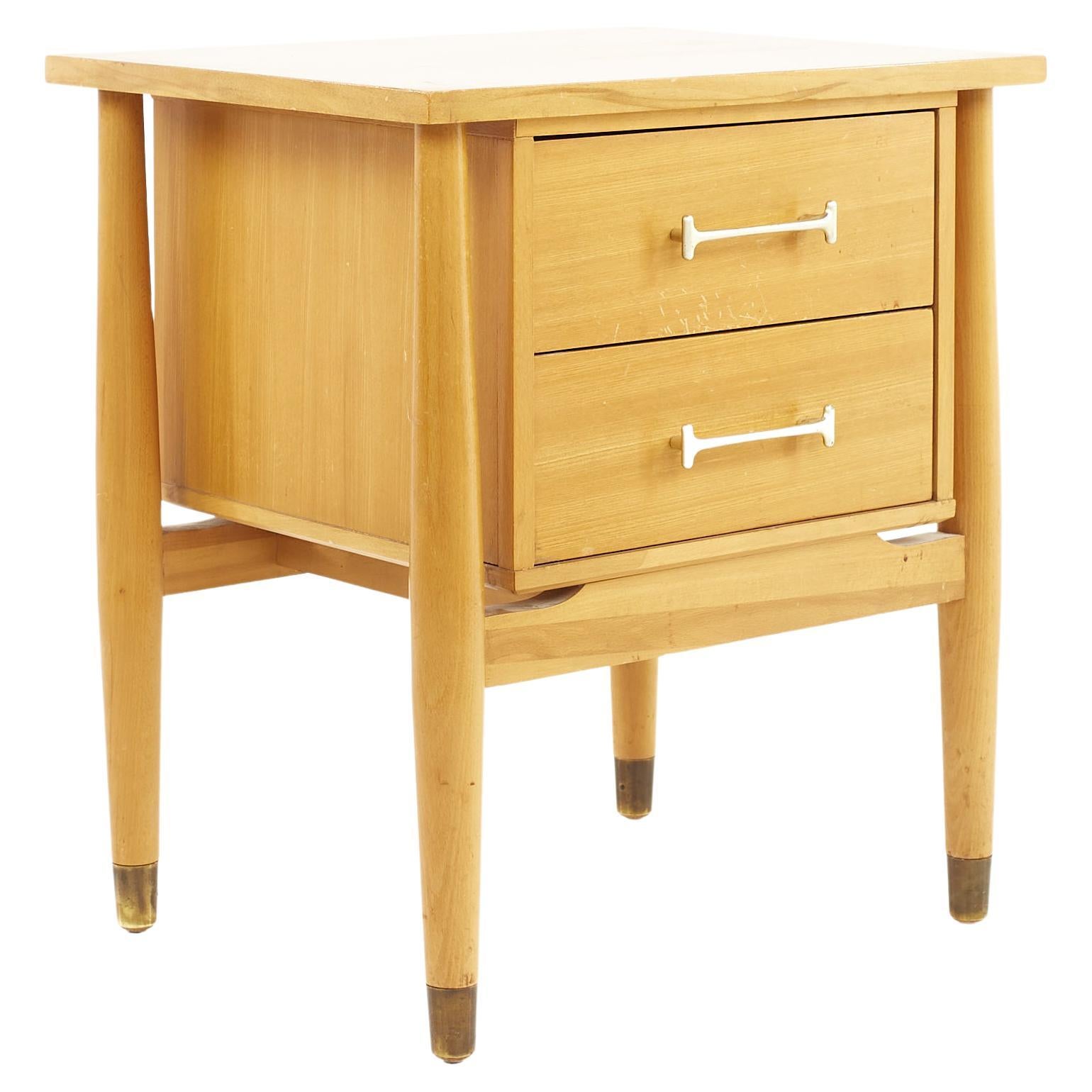 Mid Century Walnut Floating Nightstands by Drexel Declaration at 1stDibs