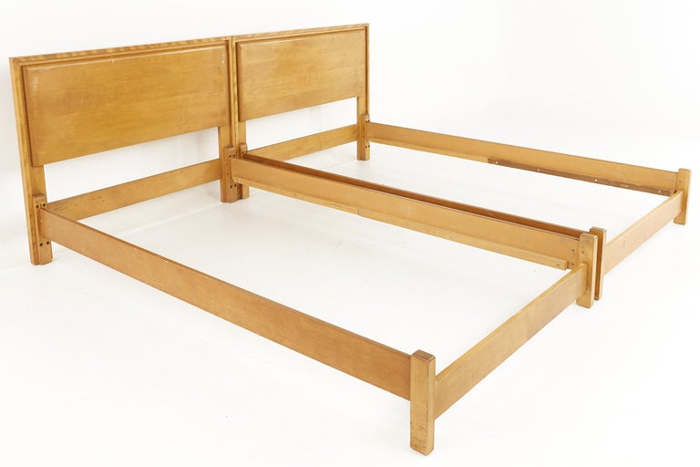 Conant Ball Mid Century Two Twin or King Headboard Bed at 1stDibs