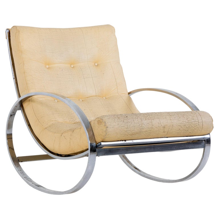 Milo Baughman "Ellipse" Chrome Armchair, Italy, 1960s For Sale