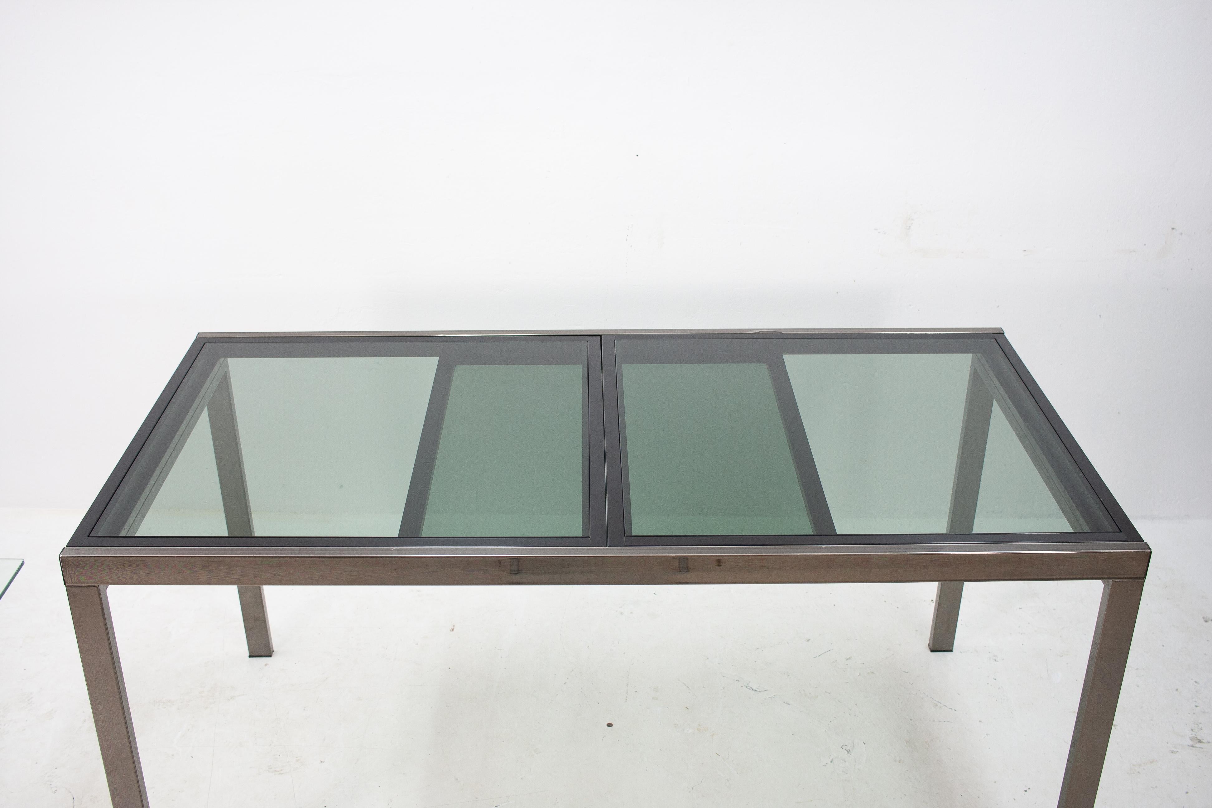 expandable glass dining table