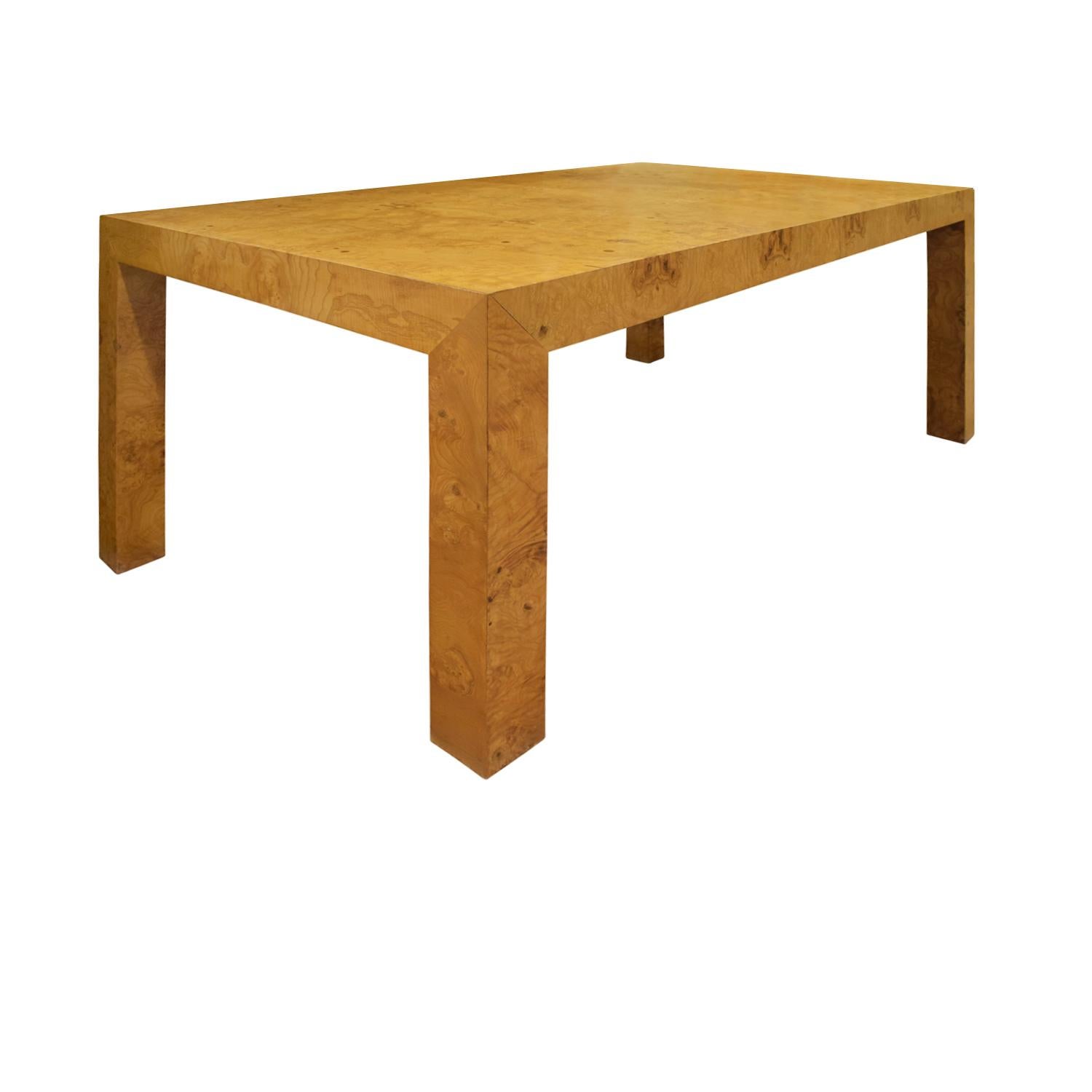 Mid-Century Modern Milo Baughman Extension Dining Table in Olive Burl, 1960s