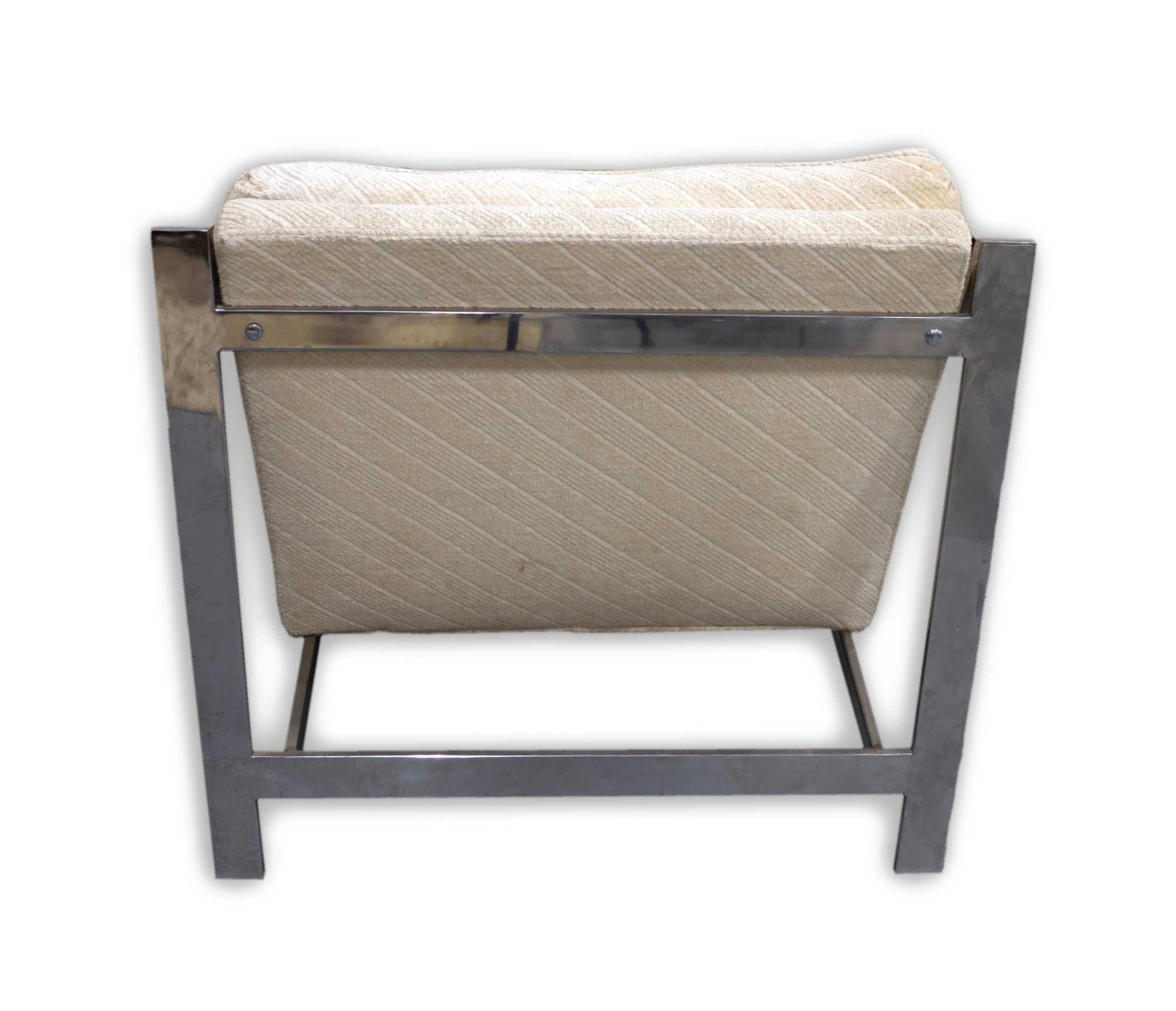 Cy Mann Flache Bar Chrom-Loungesessel Mid-Century Modern im Zustand „Gut“ im Angebot in Keego Harbor, MI