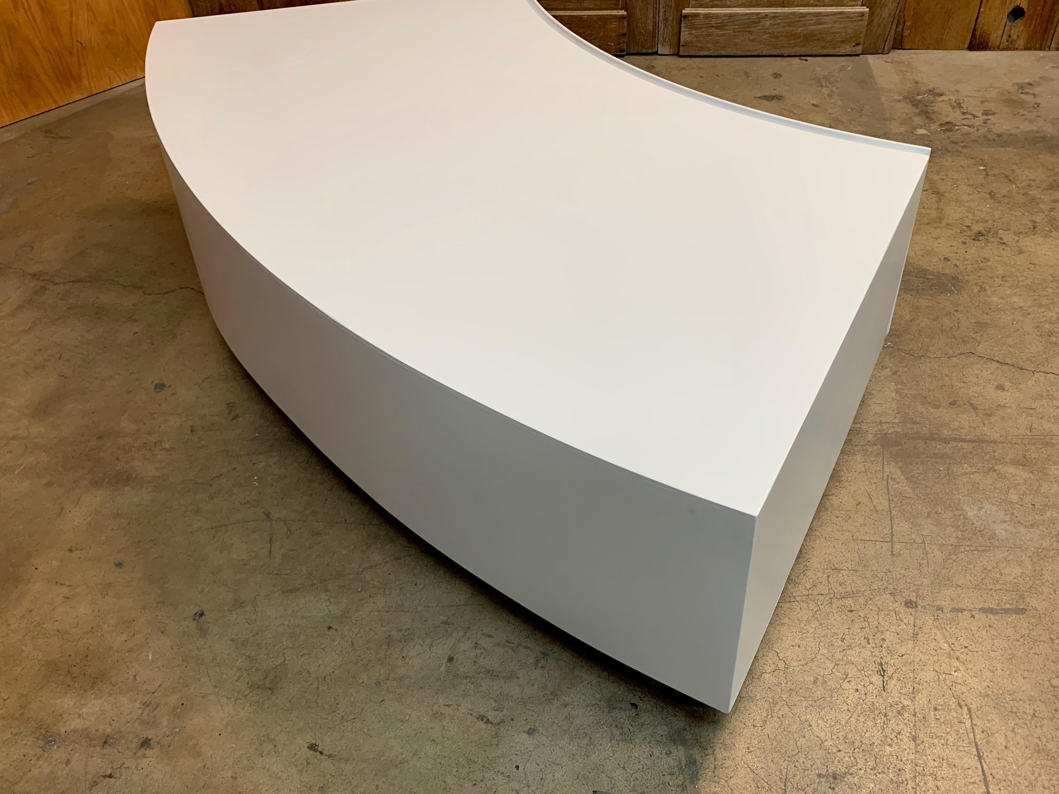 Milo Baughman Floating Curved Sofa End Table 7