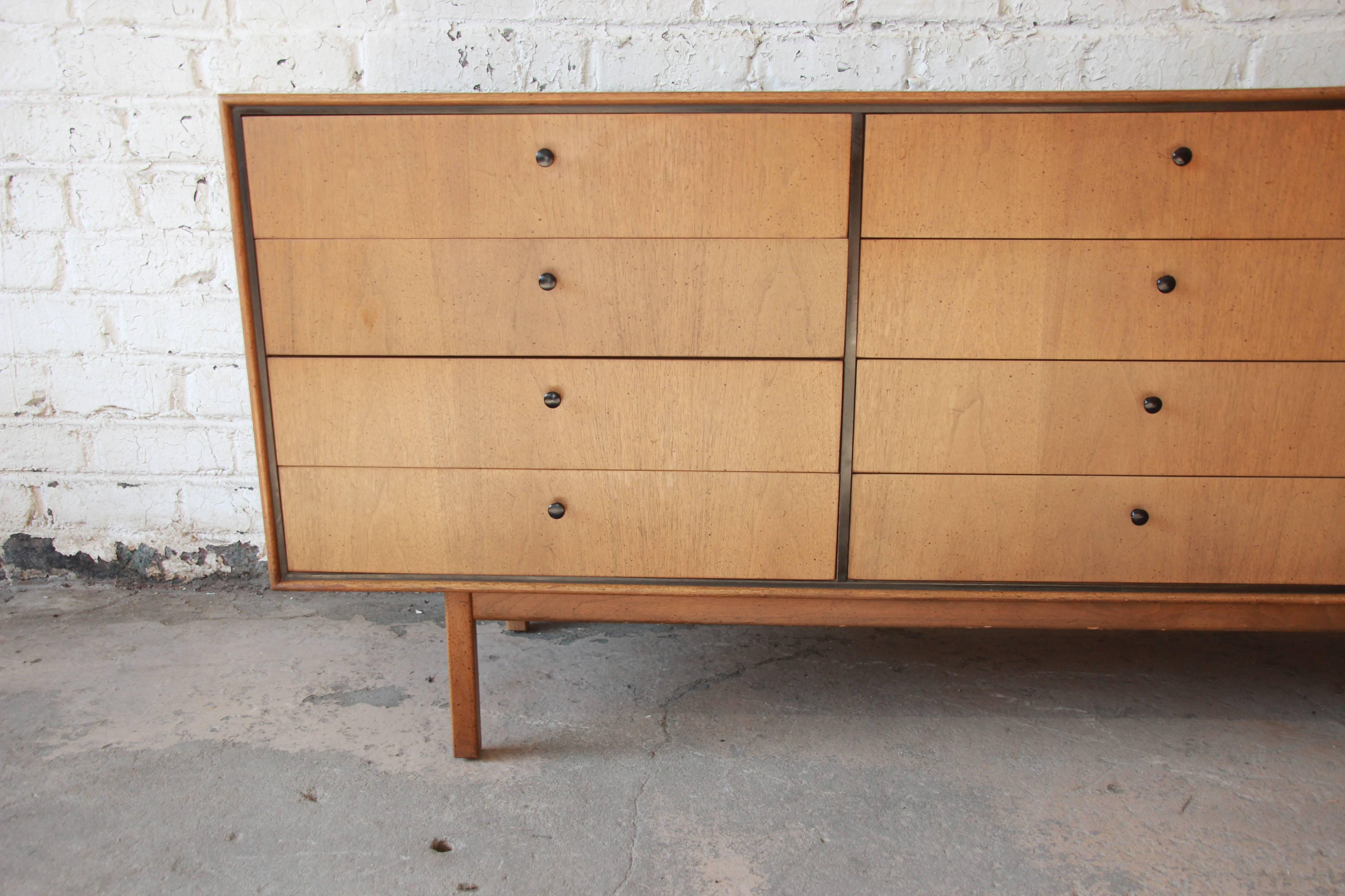 Walnut Milo Baughman for Arch Gordon Mid-Century Modern 12-Drawer Dresser