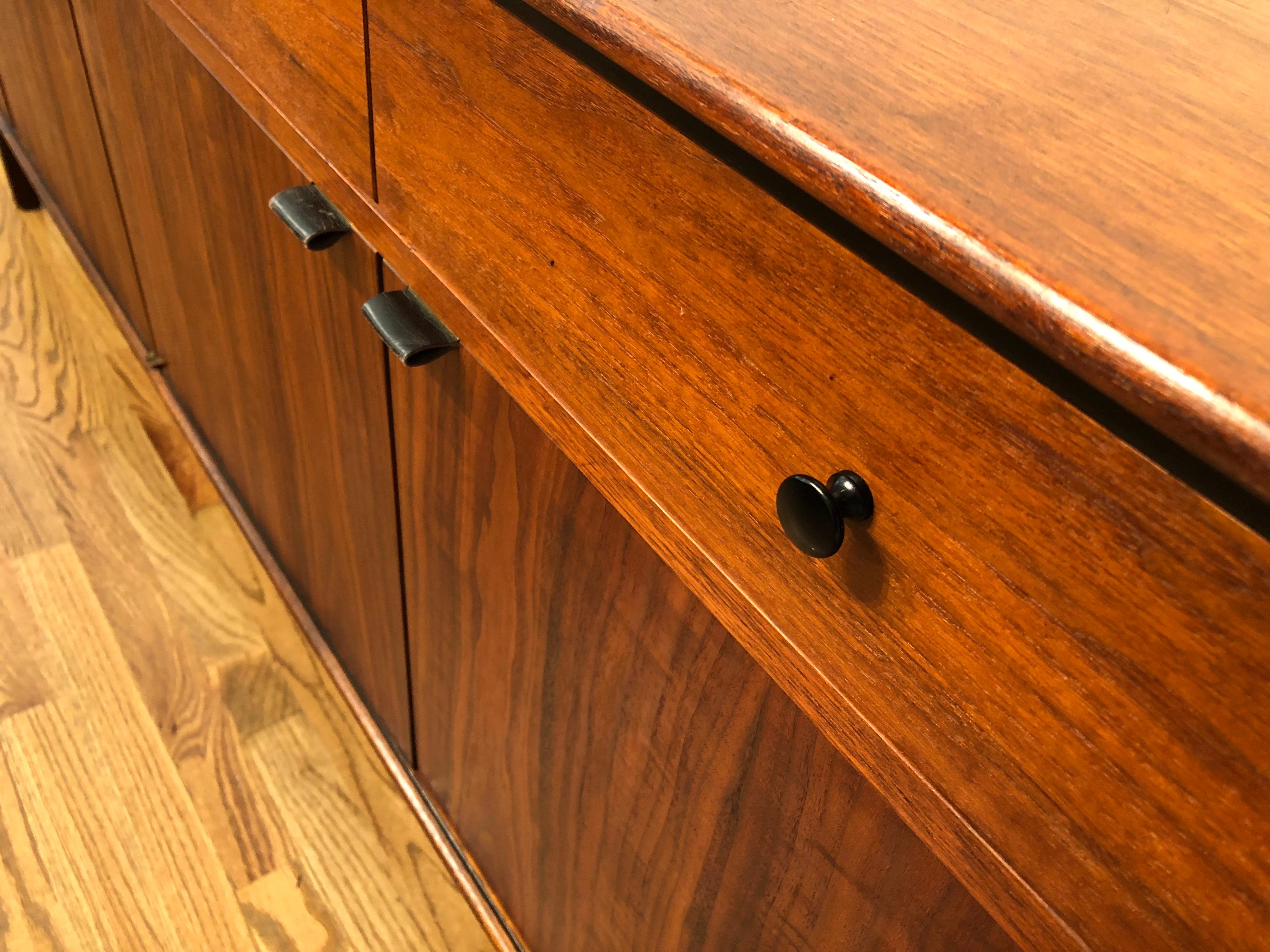 Milo Baughman for Arch Gordon Walnut and Rosewood Credenza In Good Condition For Sale In Portland, OR