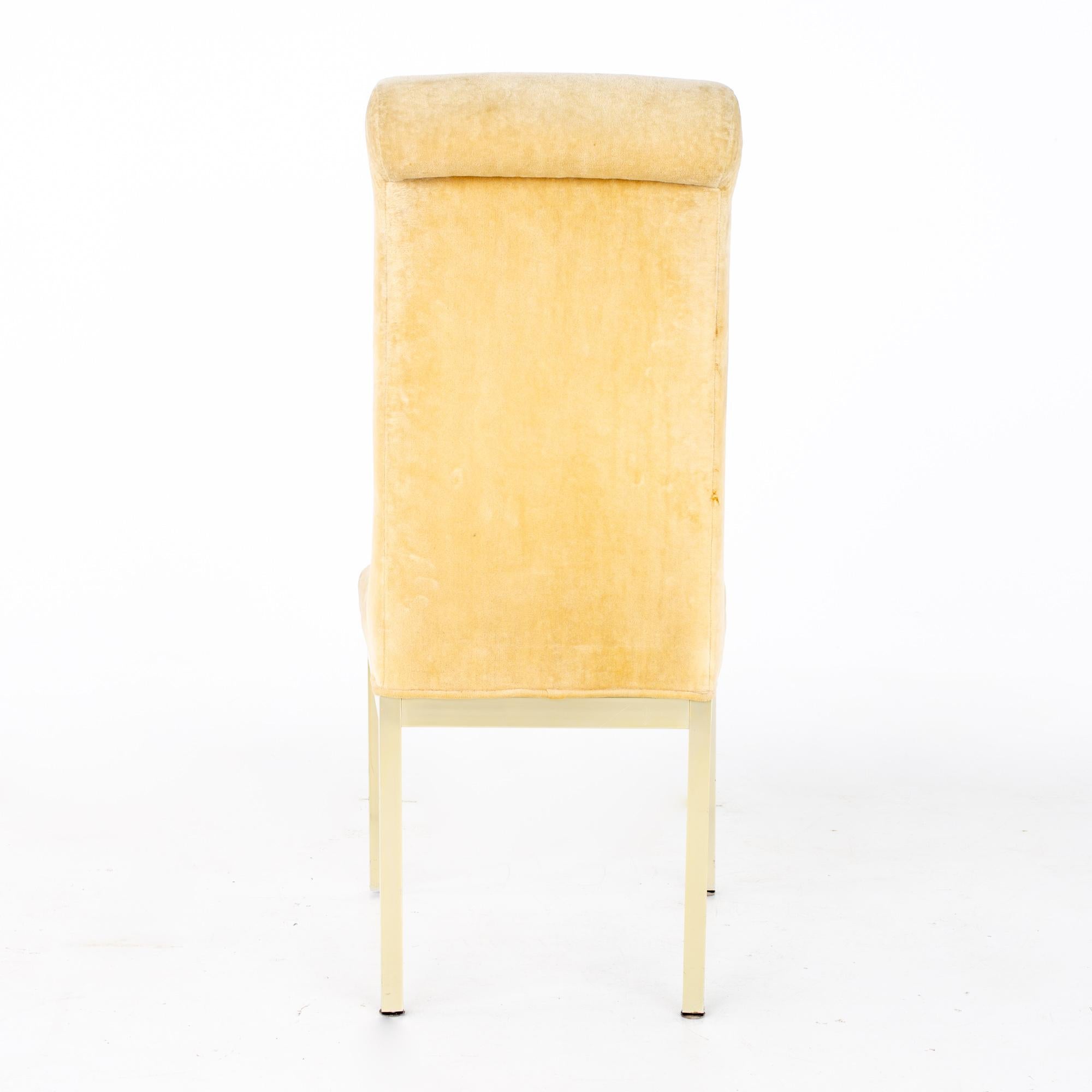 Chaises de salle à manger en laiton MCM Milo Baughman pour Design Institute of America - Lot de 6 en vente 12
