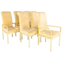 Milo Baughman Style para Design Institute America Sillas de comedor MCM de latón - 6